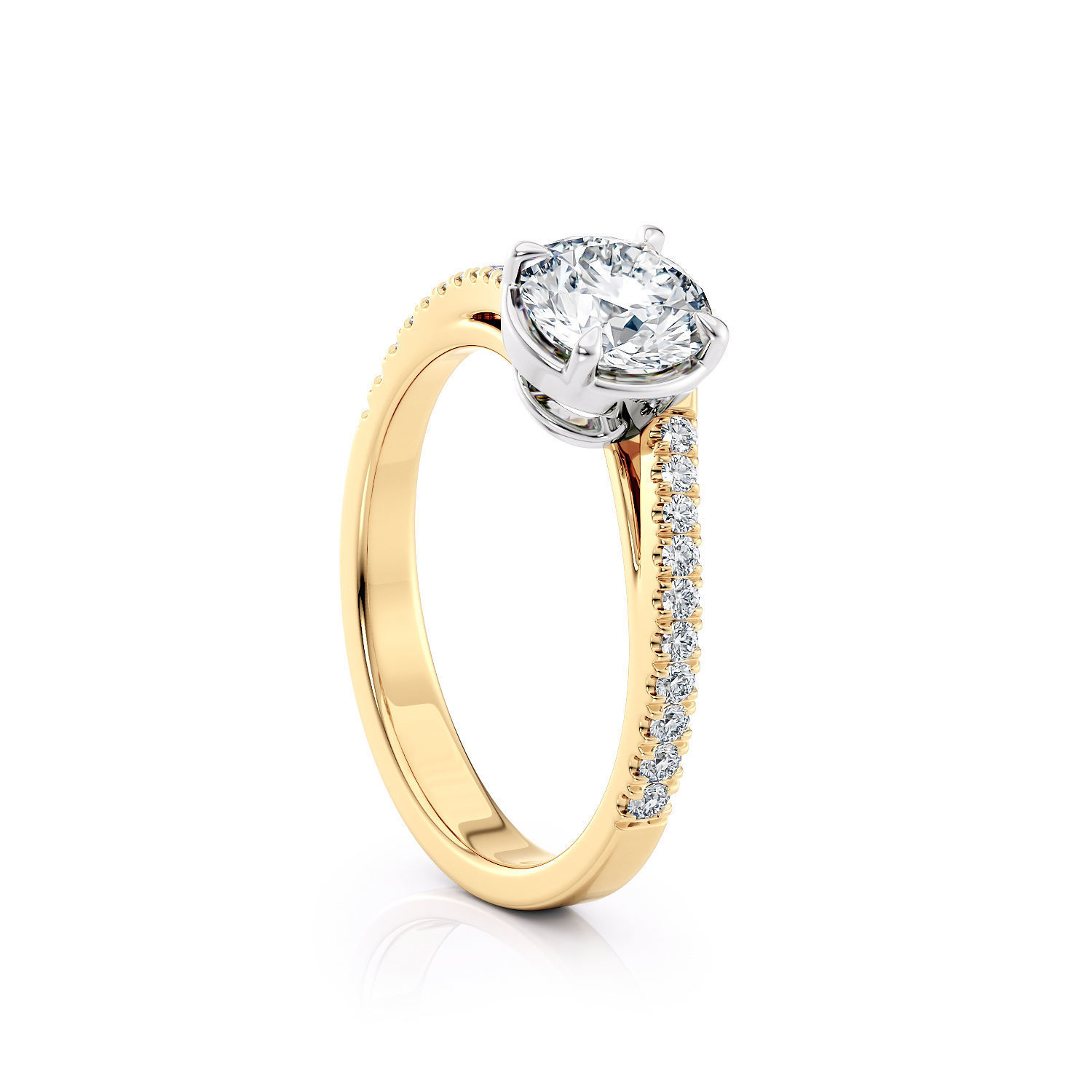 Twisted engagement ring R 0348 printable 3d model 3D print model_13