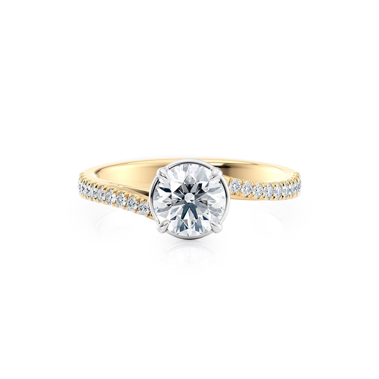 Twisted engagement ring R 0348 printable 3d model 3D print model_10
