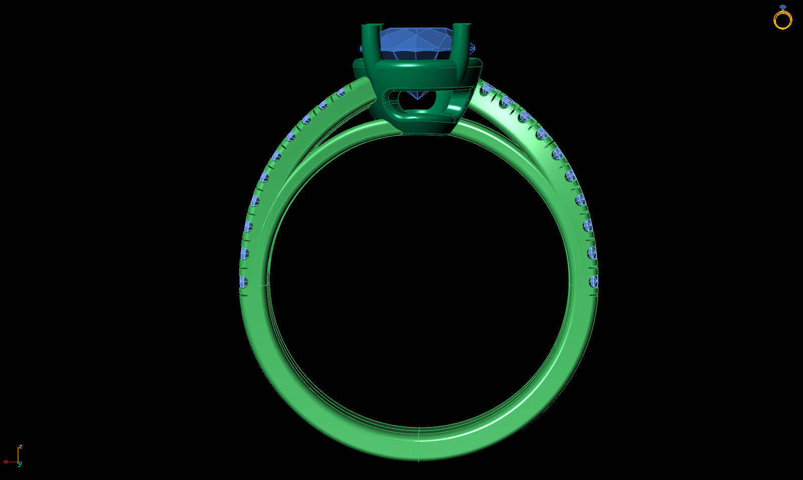 Twisted engagement ring R 0348 printable 3d model 3D print model_23