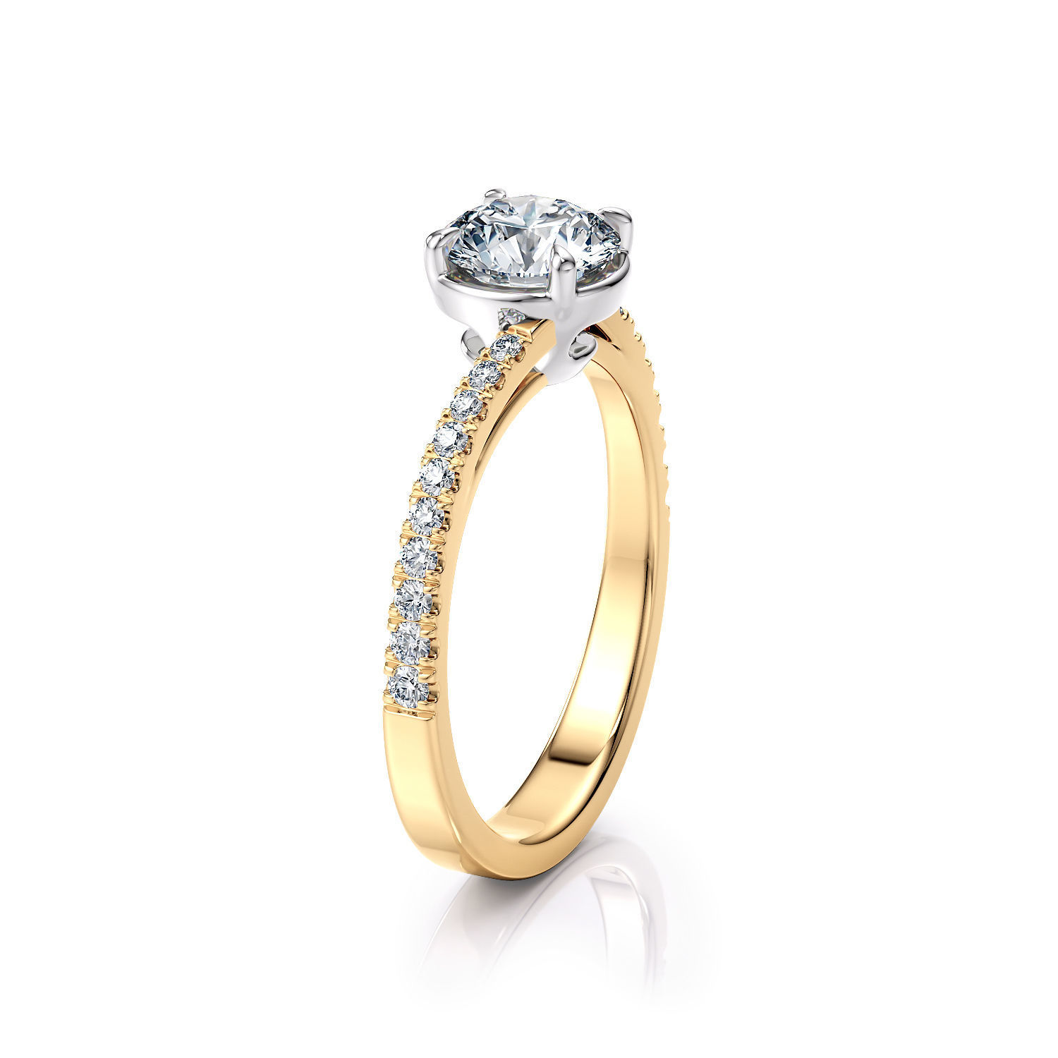 Twisted engagement ring R 0348 printable 3d model 3D print model_11