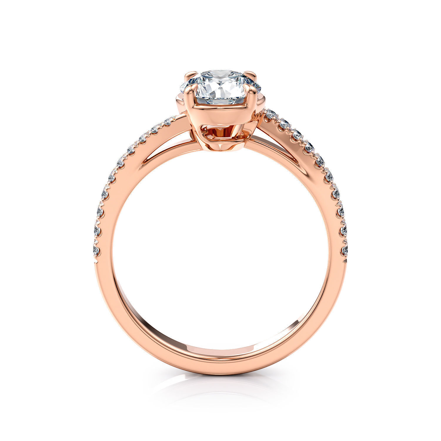 Twisted engagement ring R 0348 printable 3d model 3D print model_4