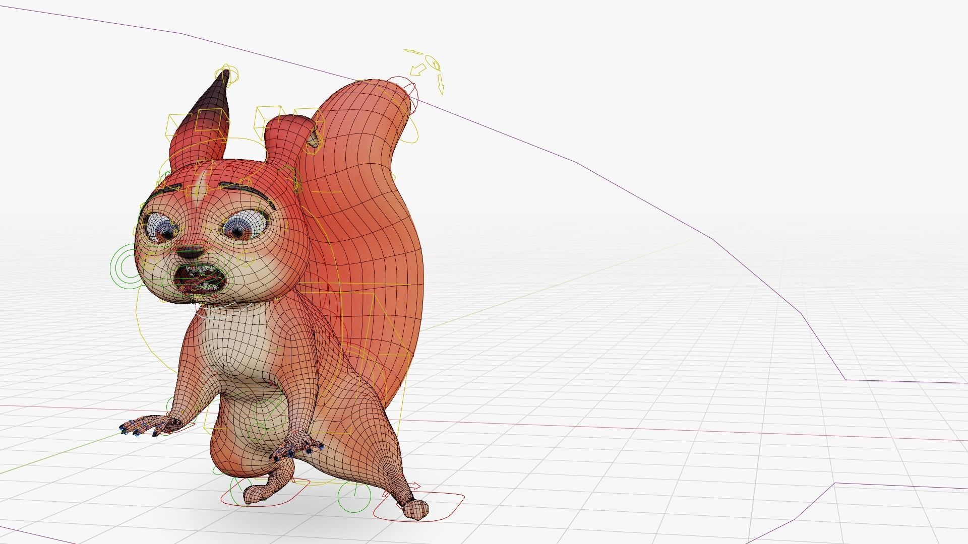 Squirrel - A stylized rigged animal for Blender Low-poly 3D model_4