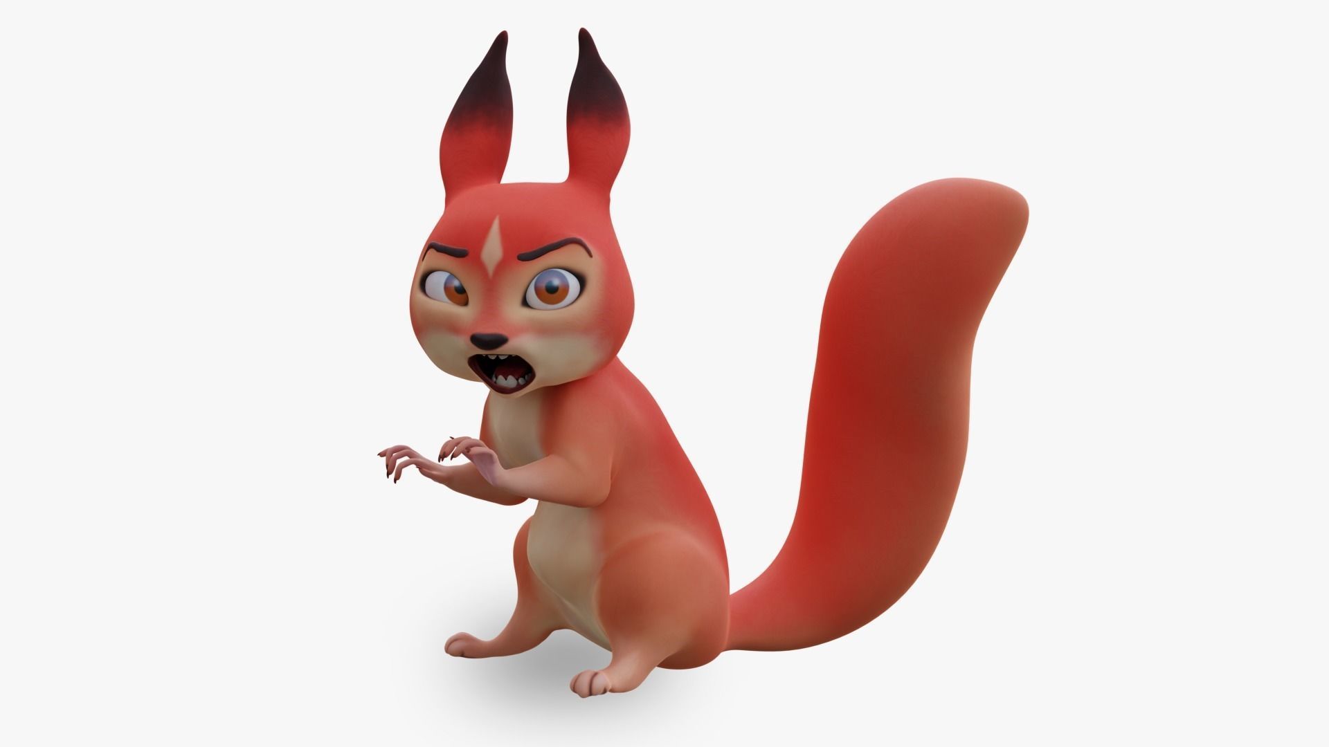 Squirrel - A stylized rigged animal for Blender Low-poly 3D model_6