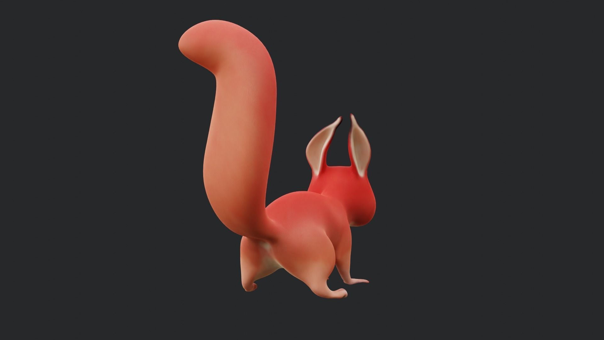 Squirrel - A stylized rigged animal for Blender Low-poly 3D model_25