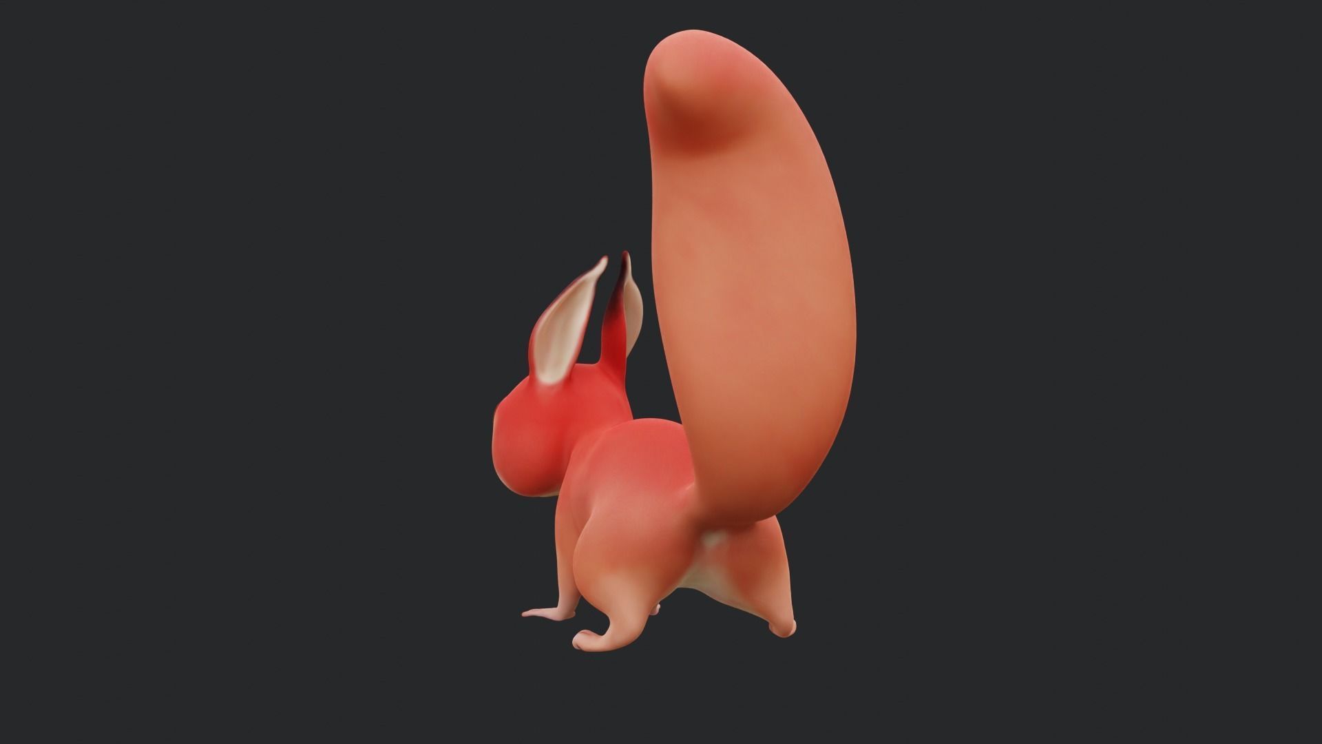Squirrel - A stylized rigged animal for Blender Low-poly 3D model_28