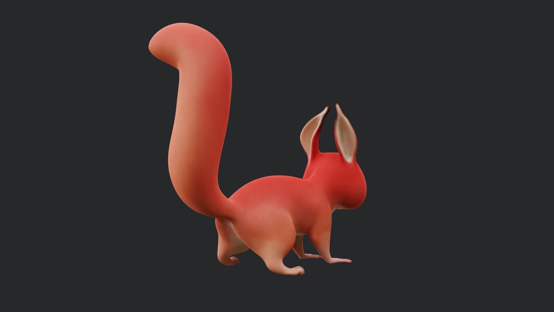 Squirrel - A stylized rigged animal for Blender Low-poly 3D model_24
