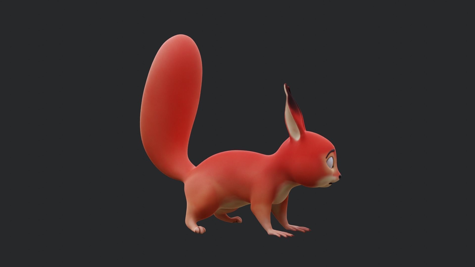 Squirrel - A stylized rigged animal for Blender Low-poly 3D model_20
