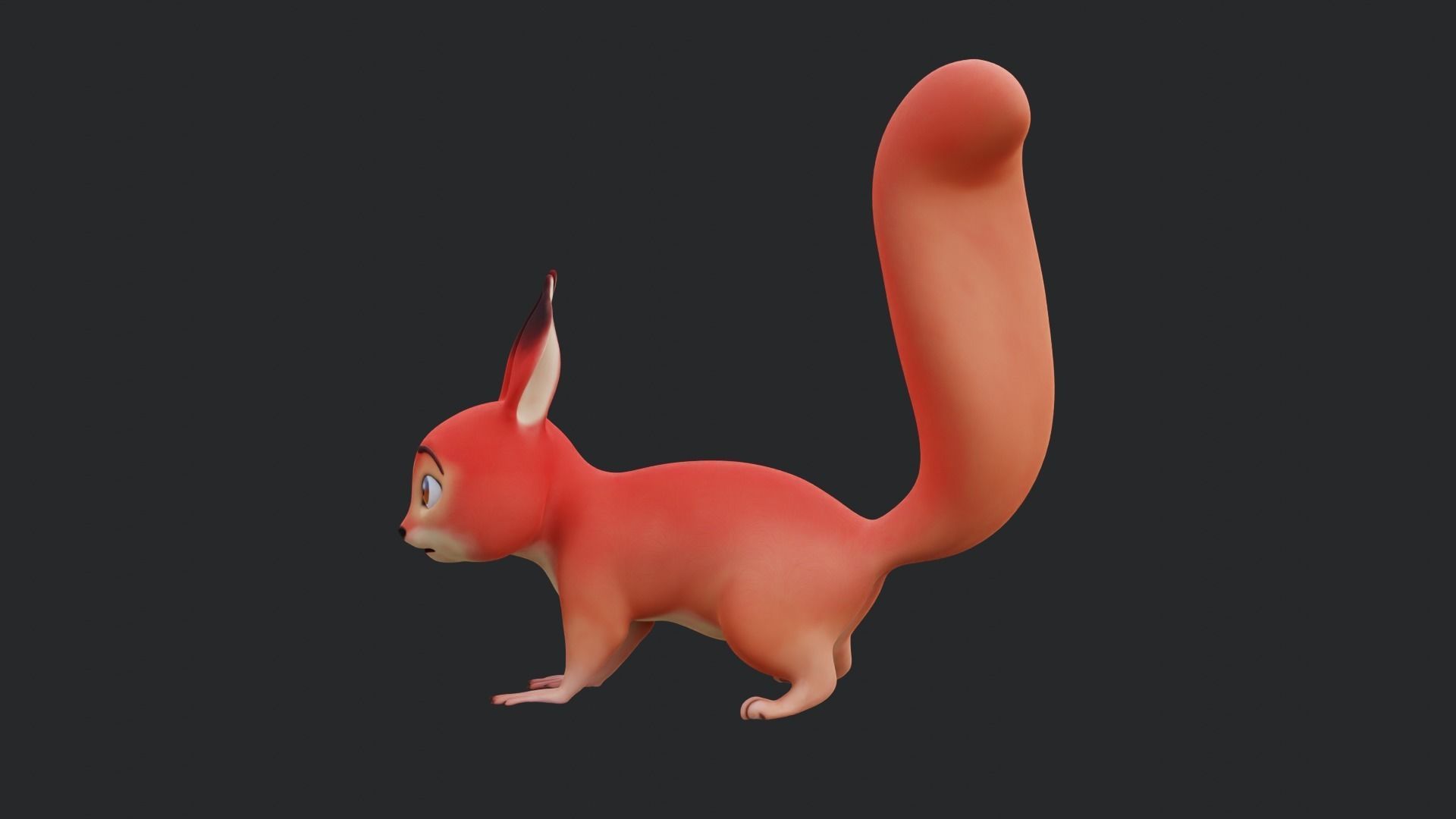 Squirrel - A stylized rigged animal for Blender Low-poly 3D model_31
