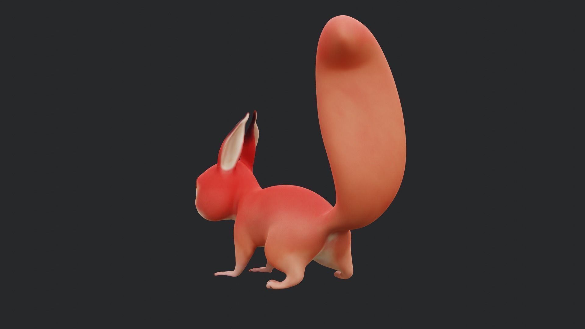 Squirrel - A stylized rigged animal for Blender Low-poly 3D model_29