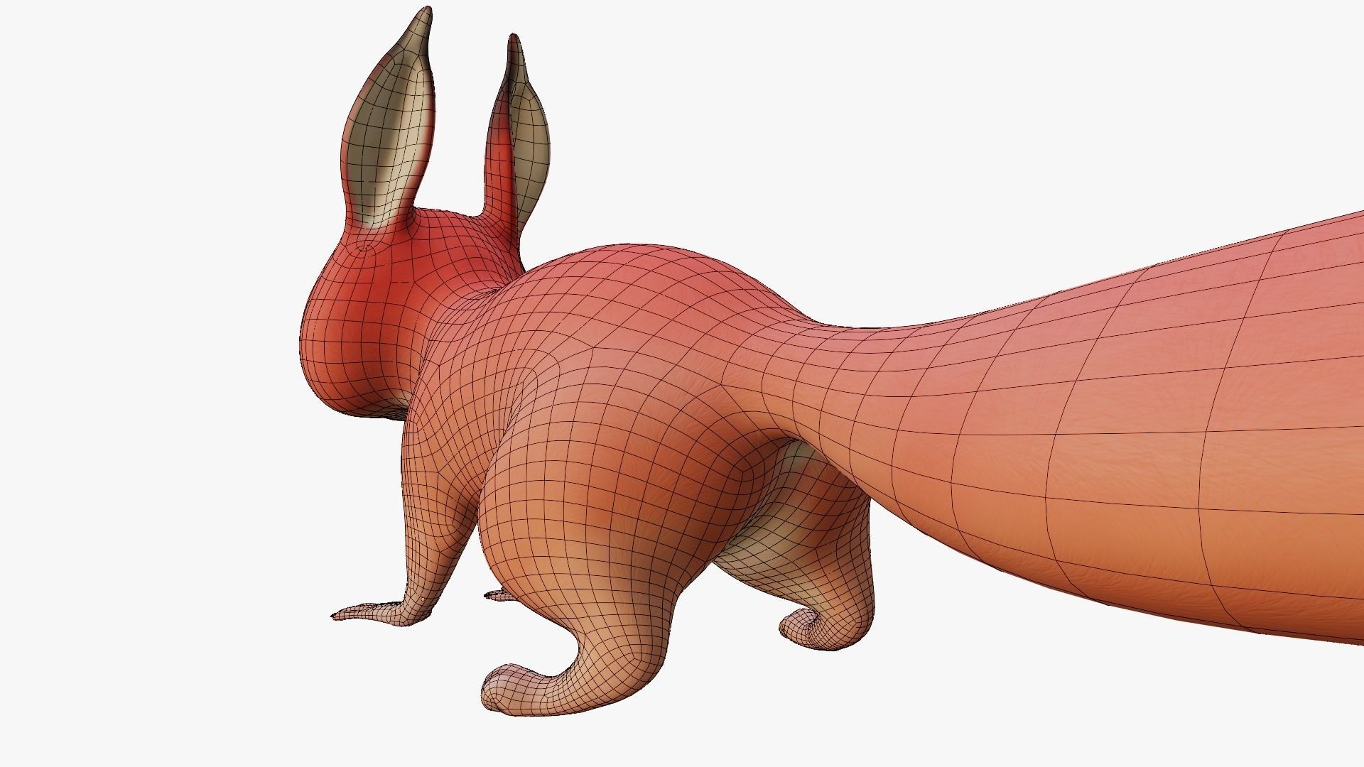 Squirrel - A stylized rigged animal for Blender Low-poly 3D model_12