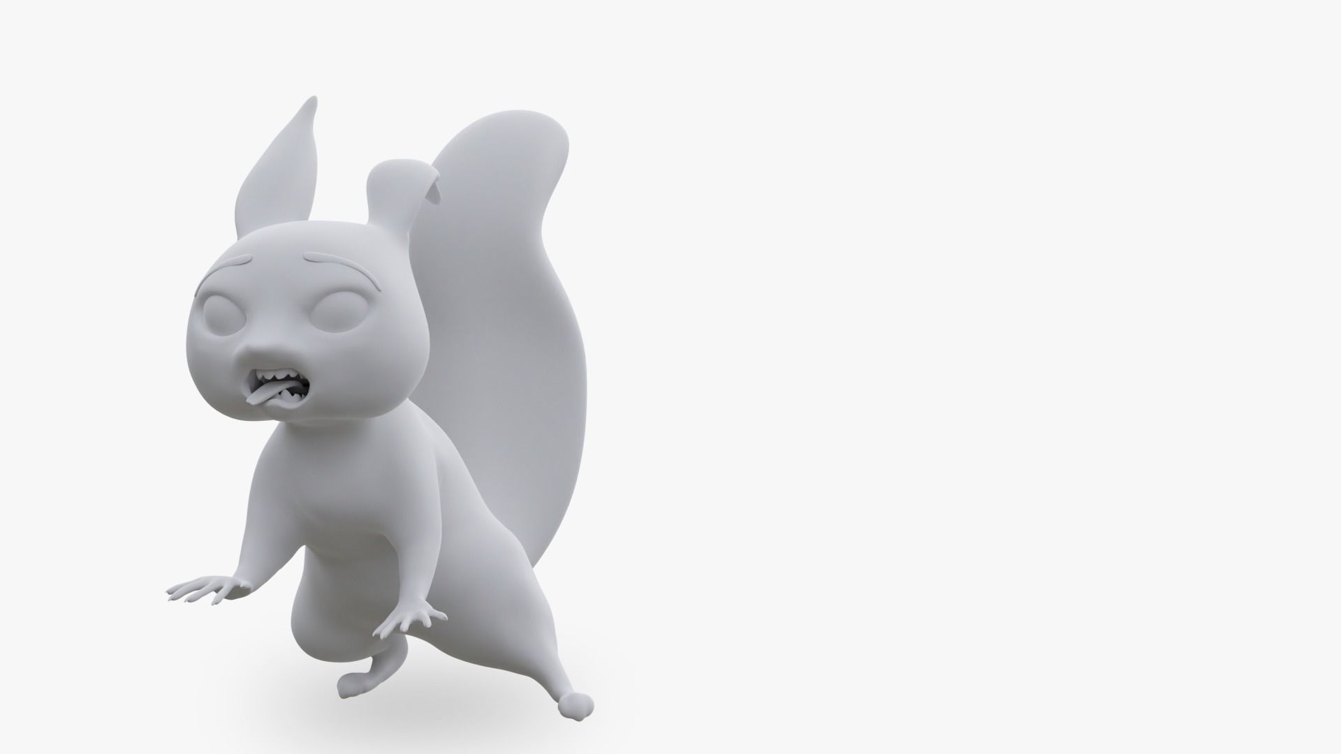 Squirrel - A stylized rigged animal for Blender Low-poly 3D model_5