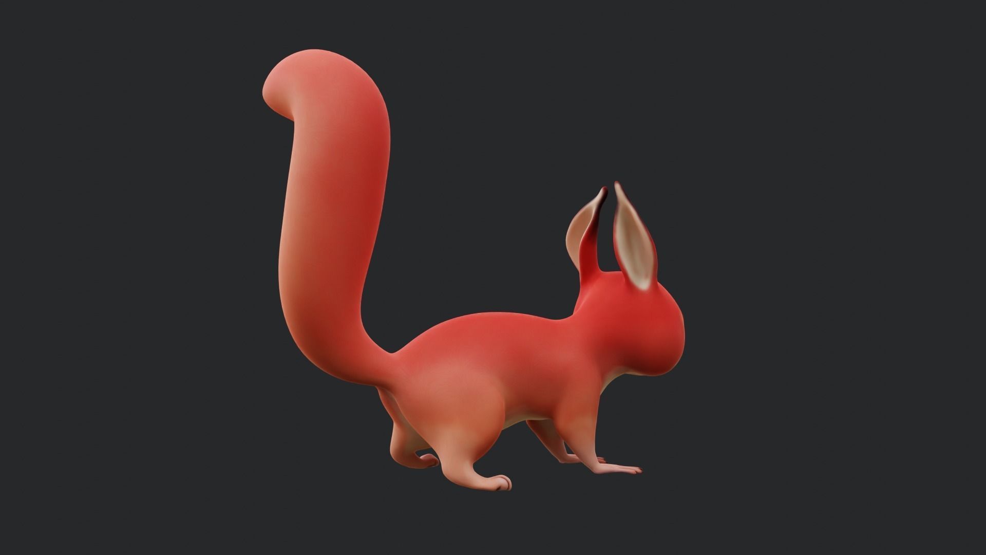 Squirrel - A stylized rigged animal for Blender Low-poly 3D model_23