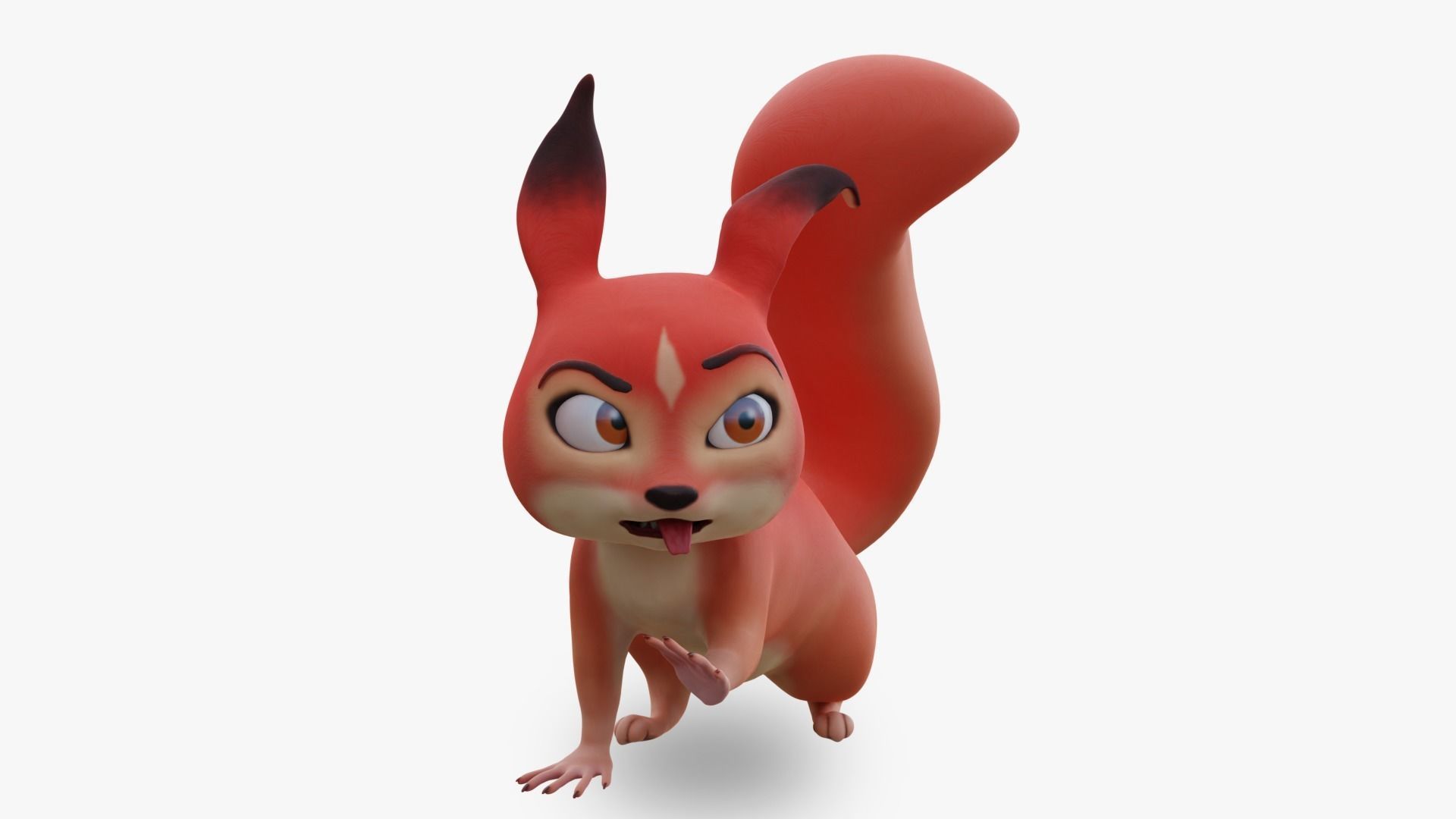 Squirrel - A stylized rigged animal for Blender Low-poly 3D model_14