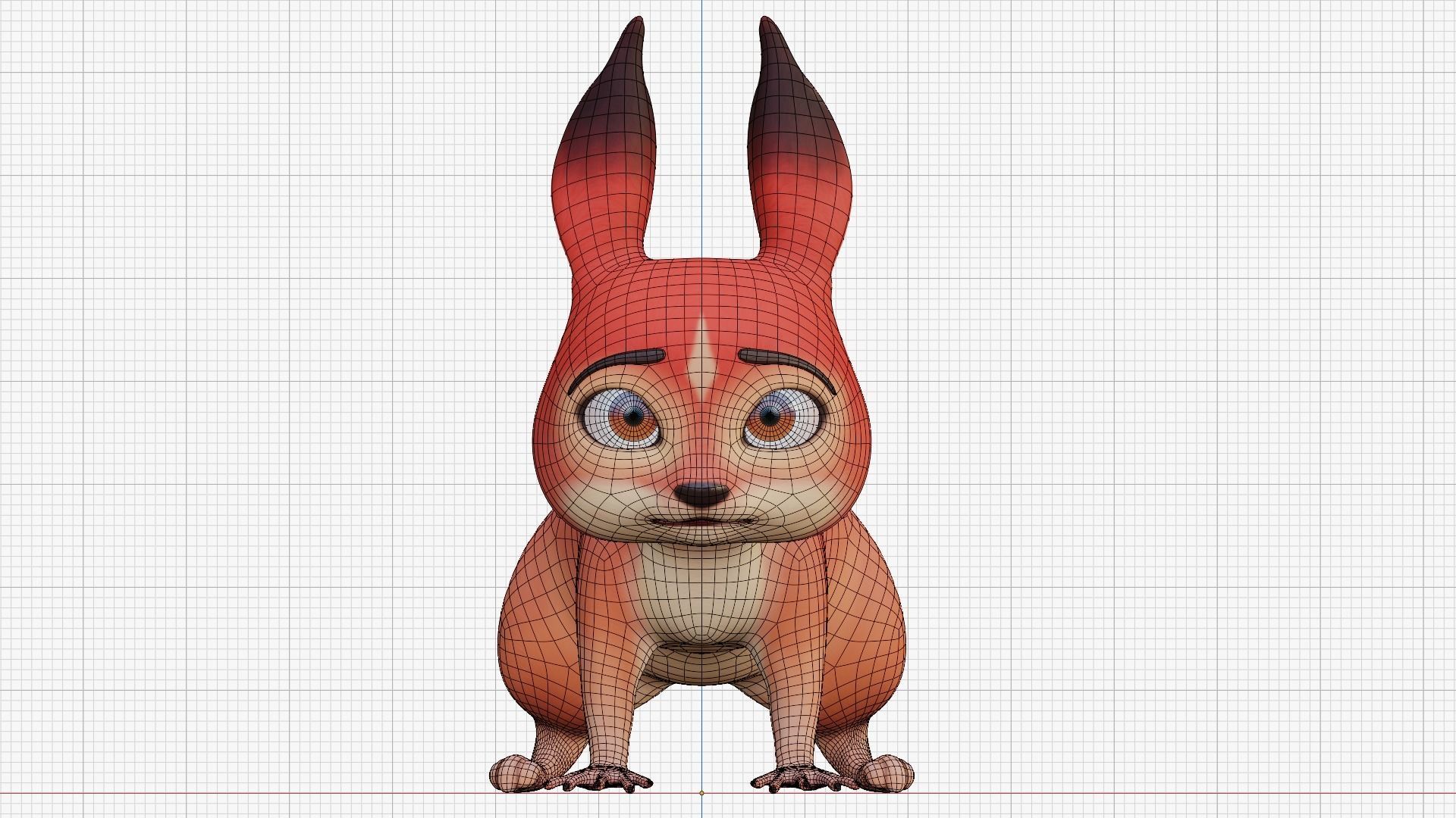 Squirrel - A stylized rigged animal for Blender Low-poly 3D model_8