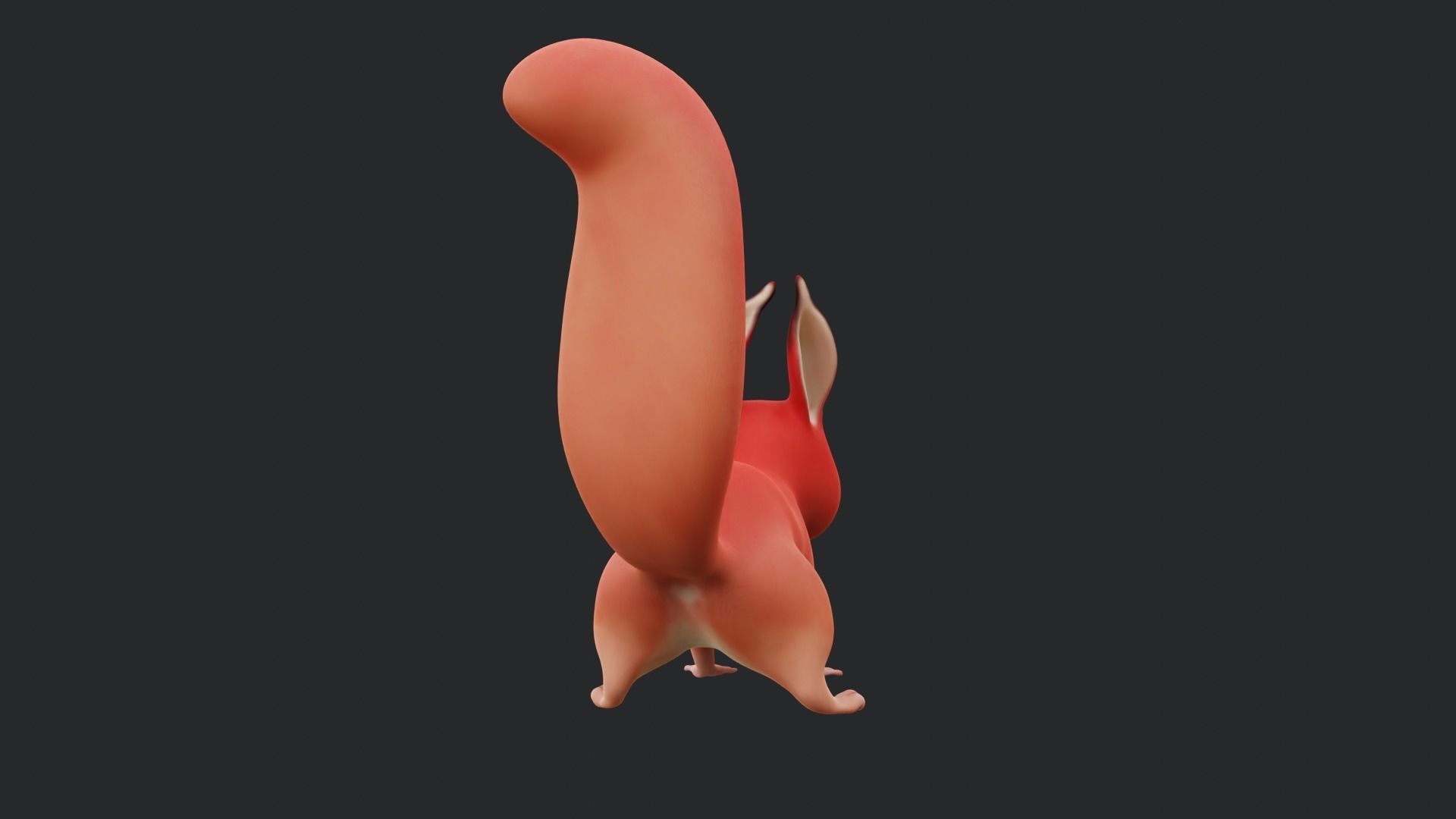 Squirrel - A stylized rigged animal for Blender Low-poly 3D model_26