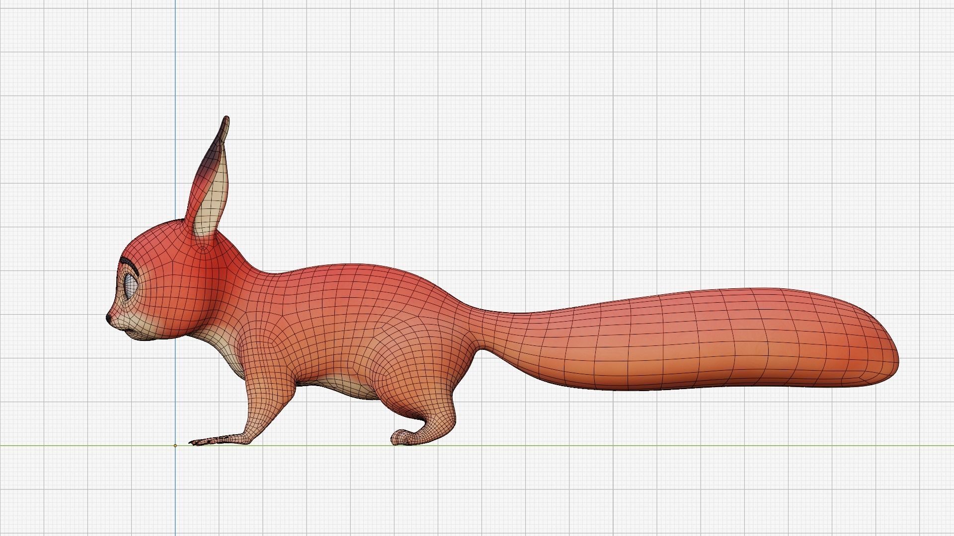 Squirrel - A stylized rigged animal for Blender Low-poly 3D model_9