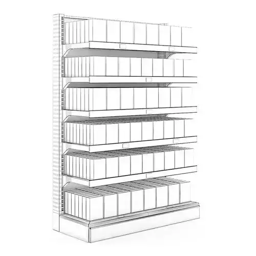 Supermarket Shelf 3D model