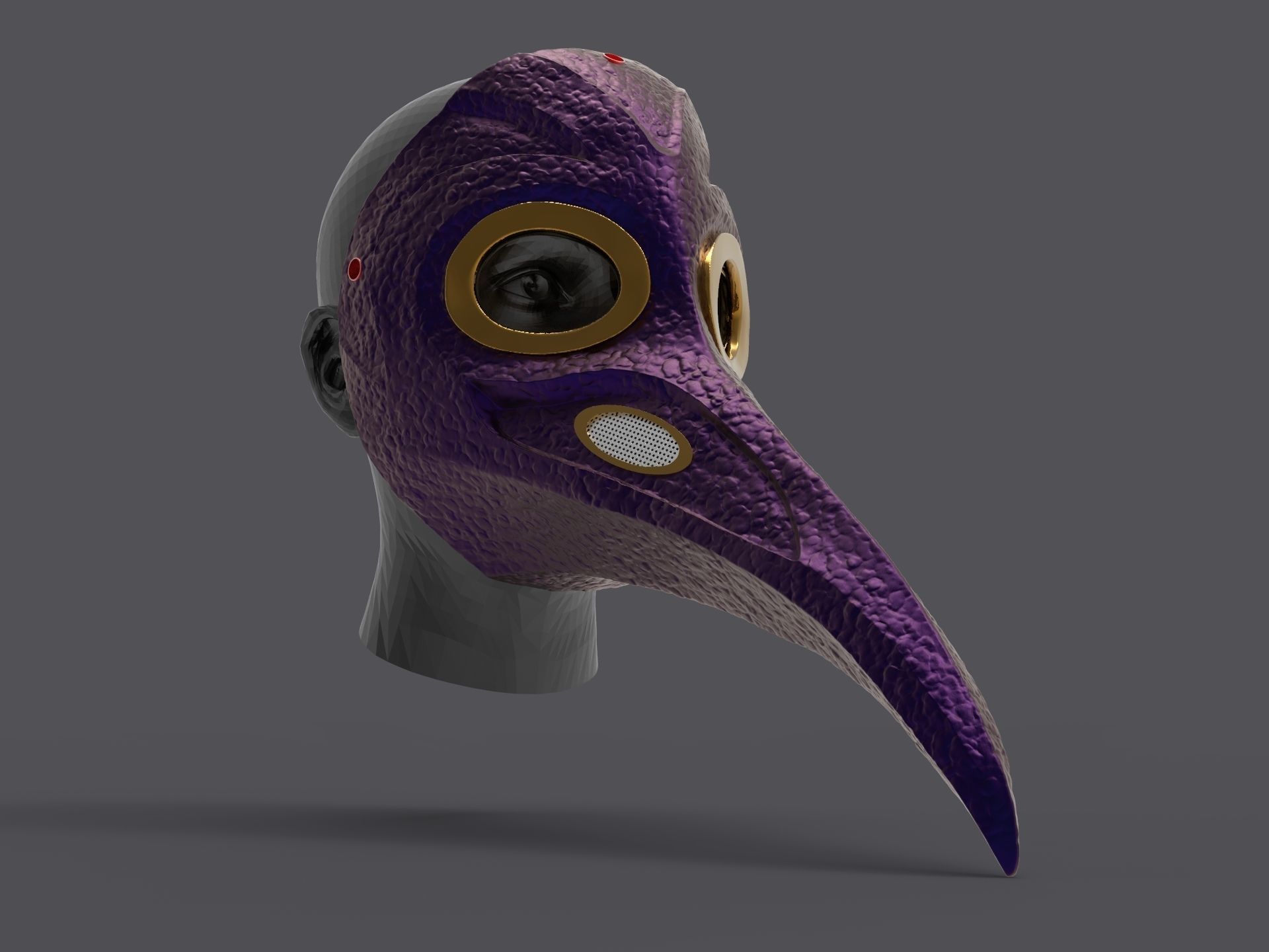 Plague doctor mask 3D print model 3D print model_4