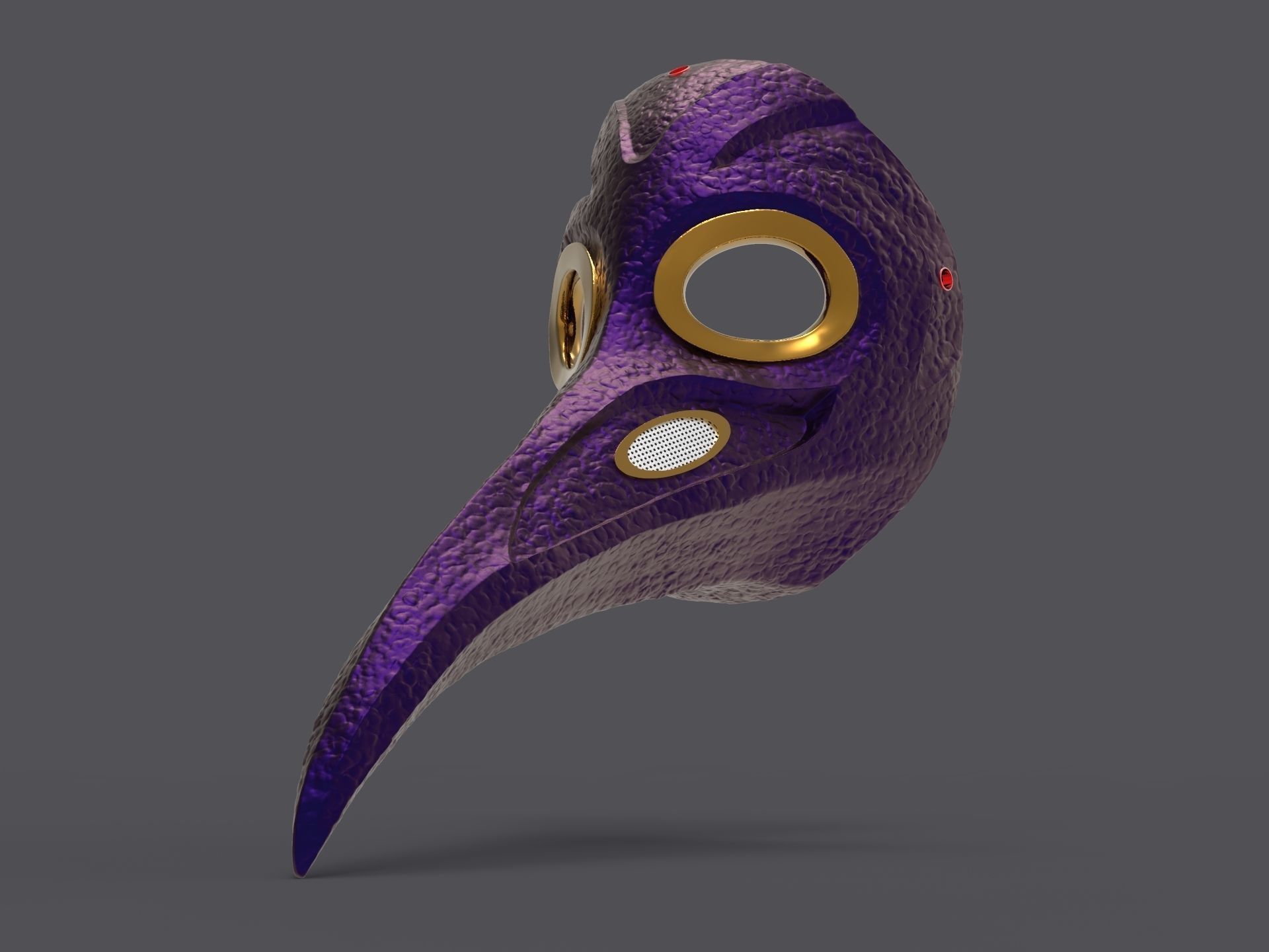 Plague doctor mask 3D print model 3D print model_12
