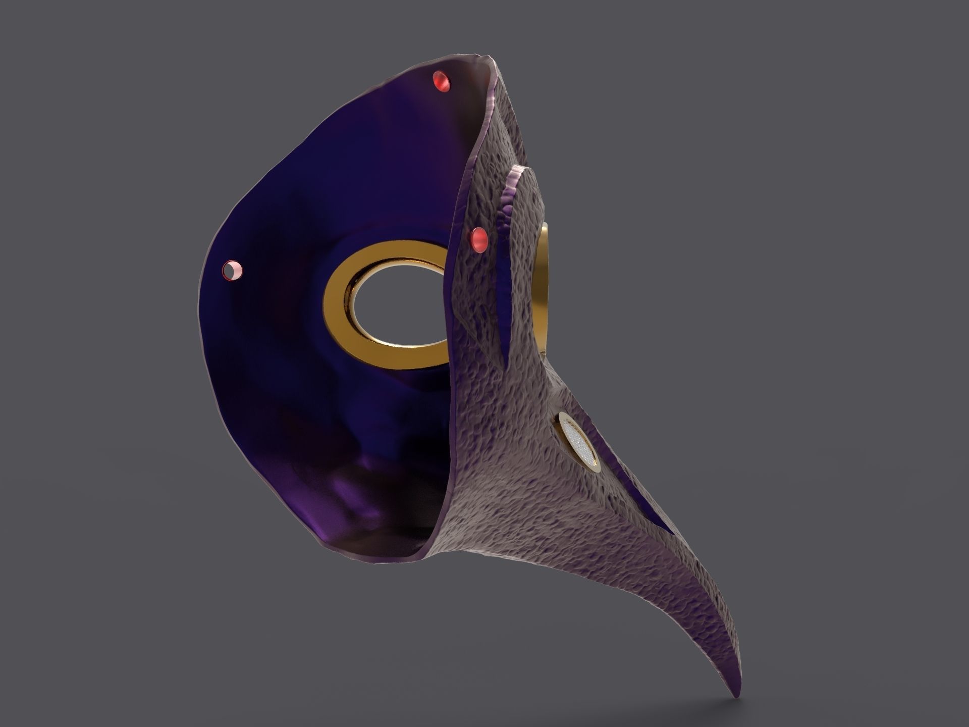 Plague doctor mask 3D print model 3D print model_20