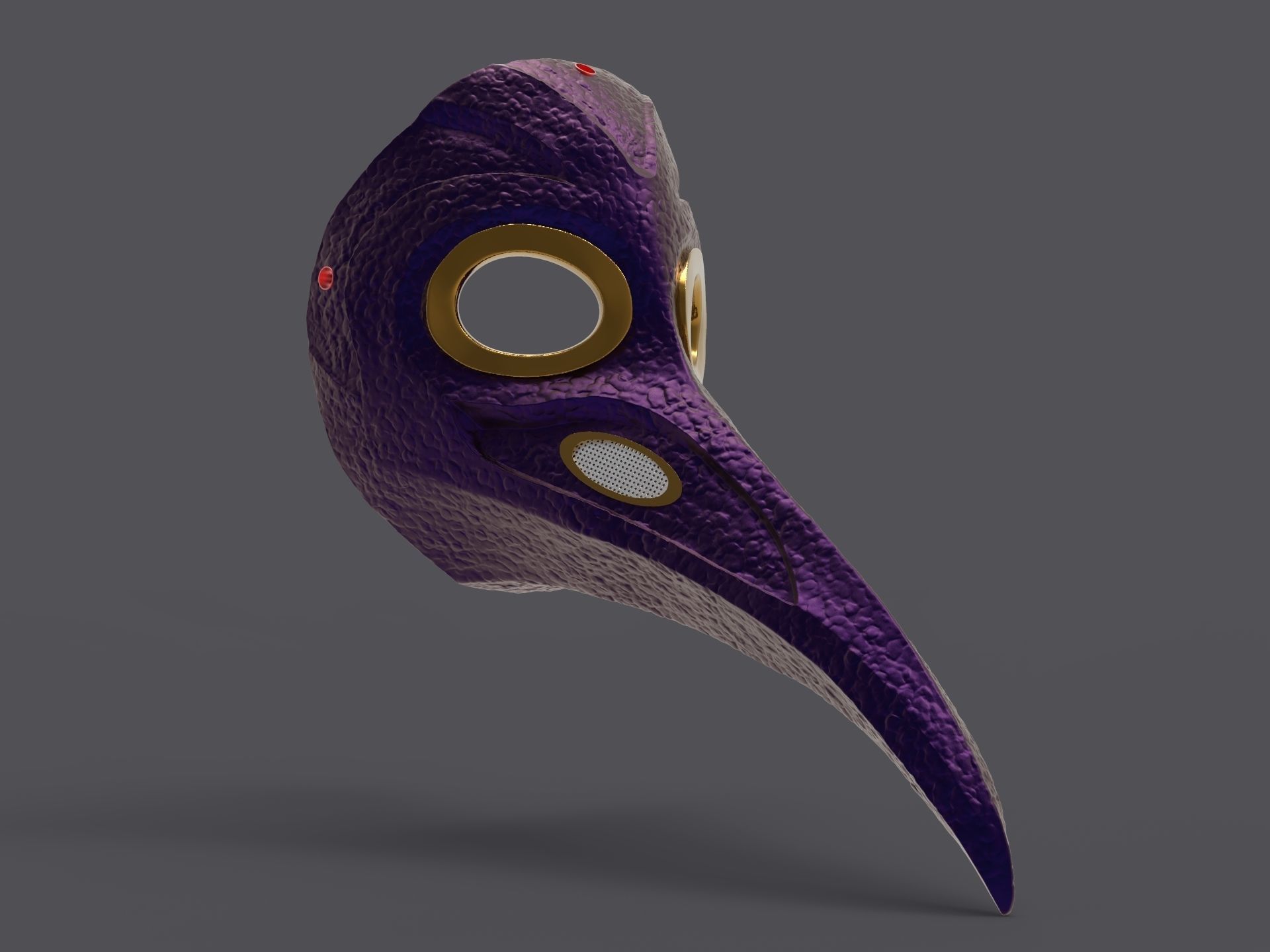 Plague doctor mask 3D print model 3D print model_24