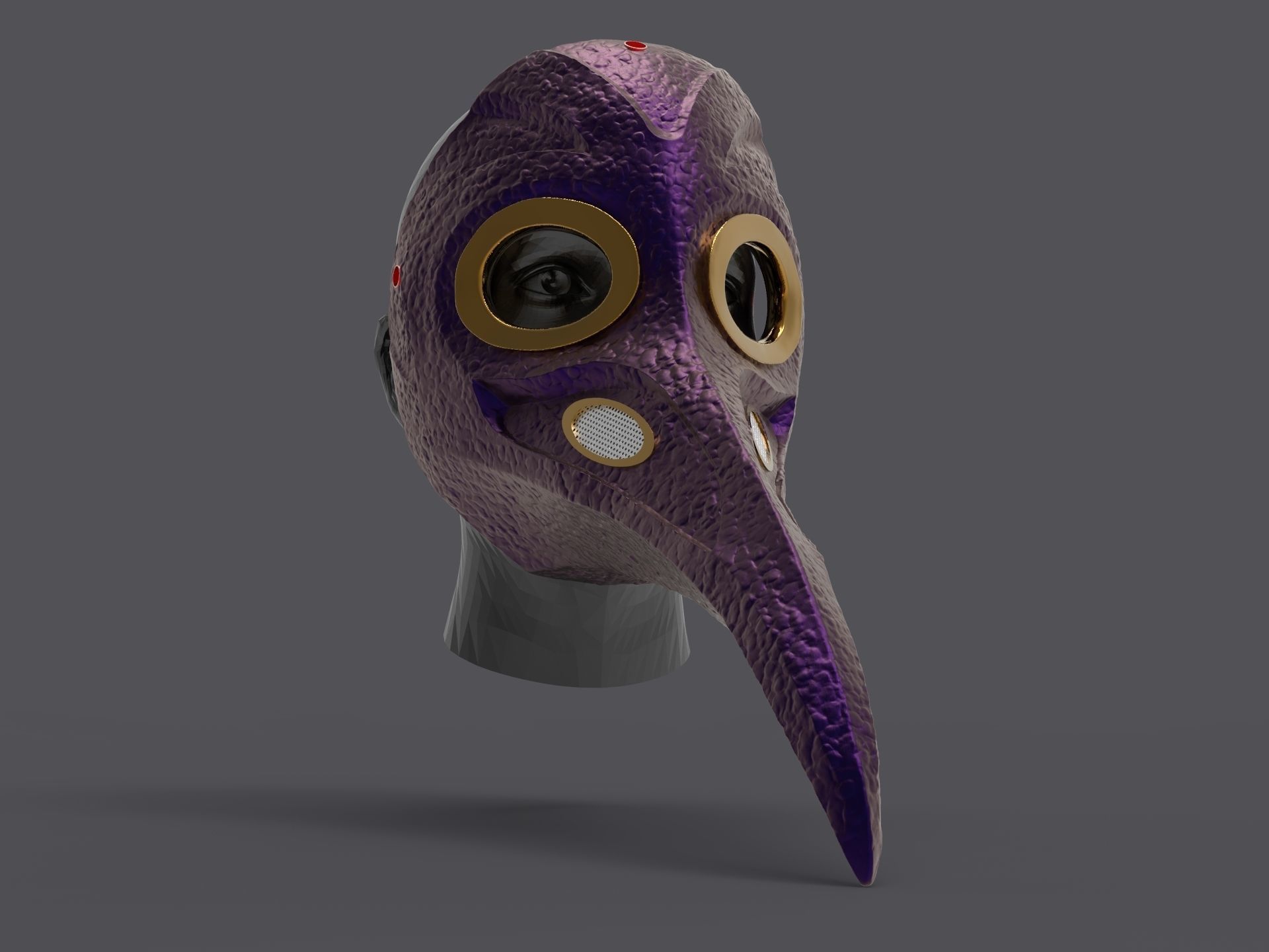 Plague doctor mask 3D print model 3D print model_5