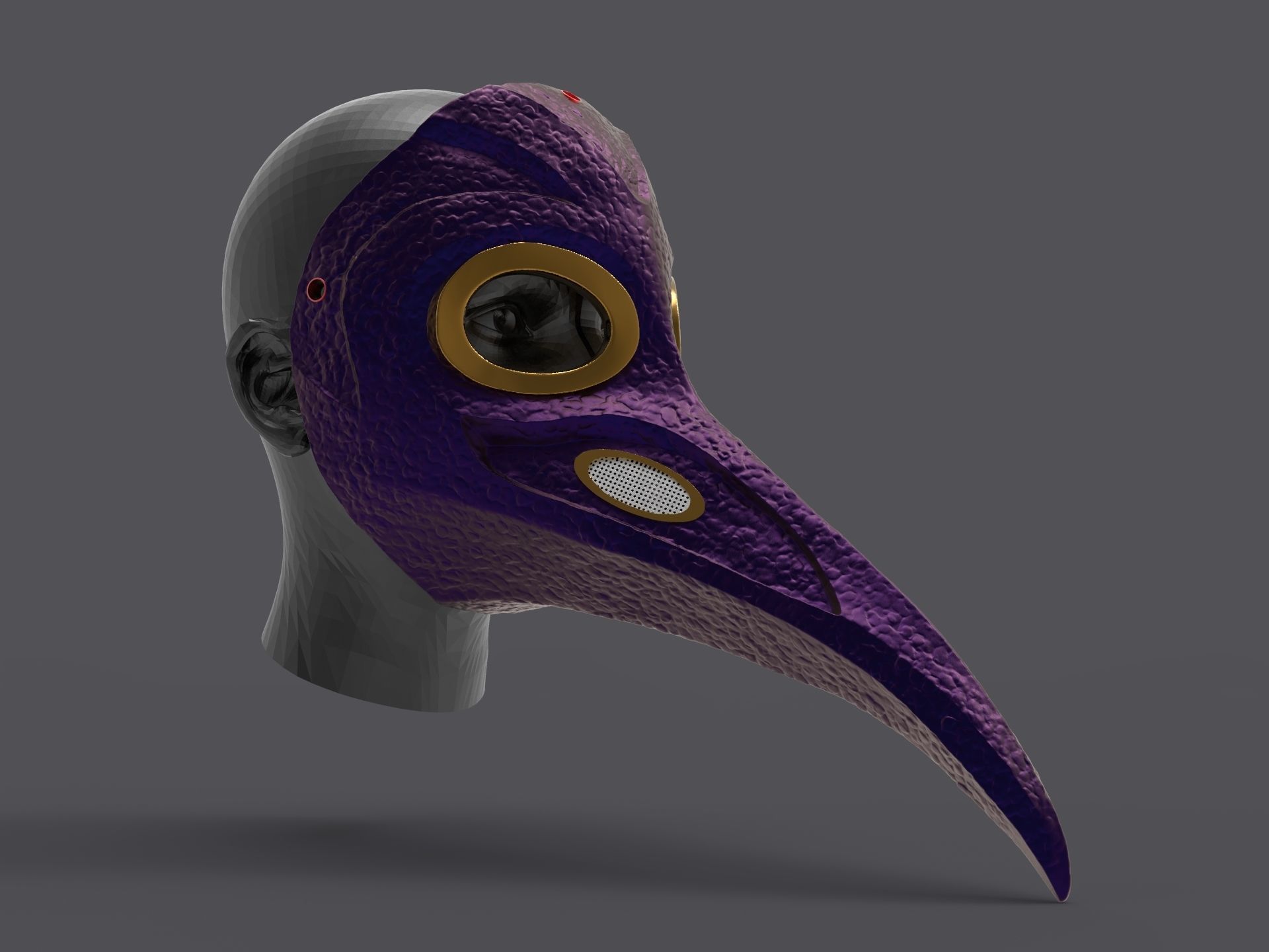 Plague doctor mask 3D print model 3D print model_3