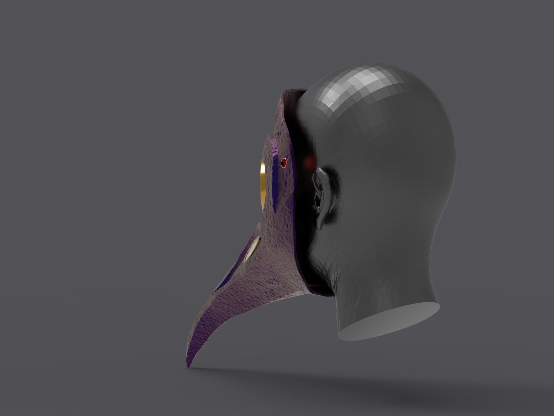 Plague doctor mask 3D print model 3D print model_8