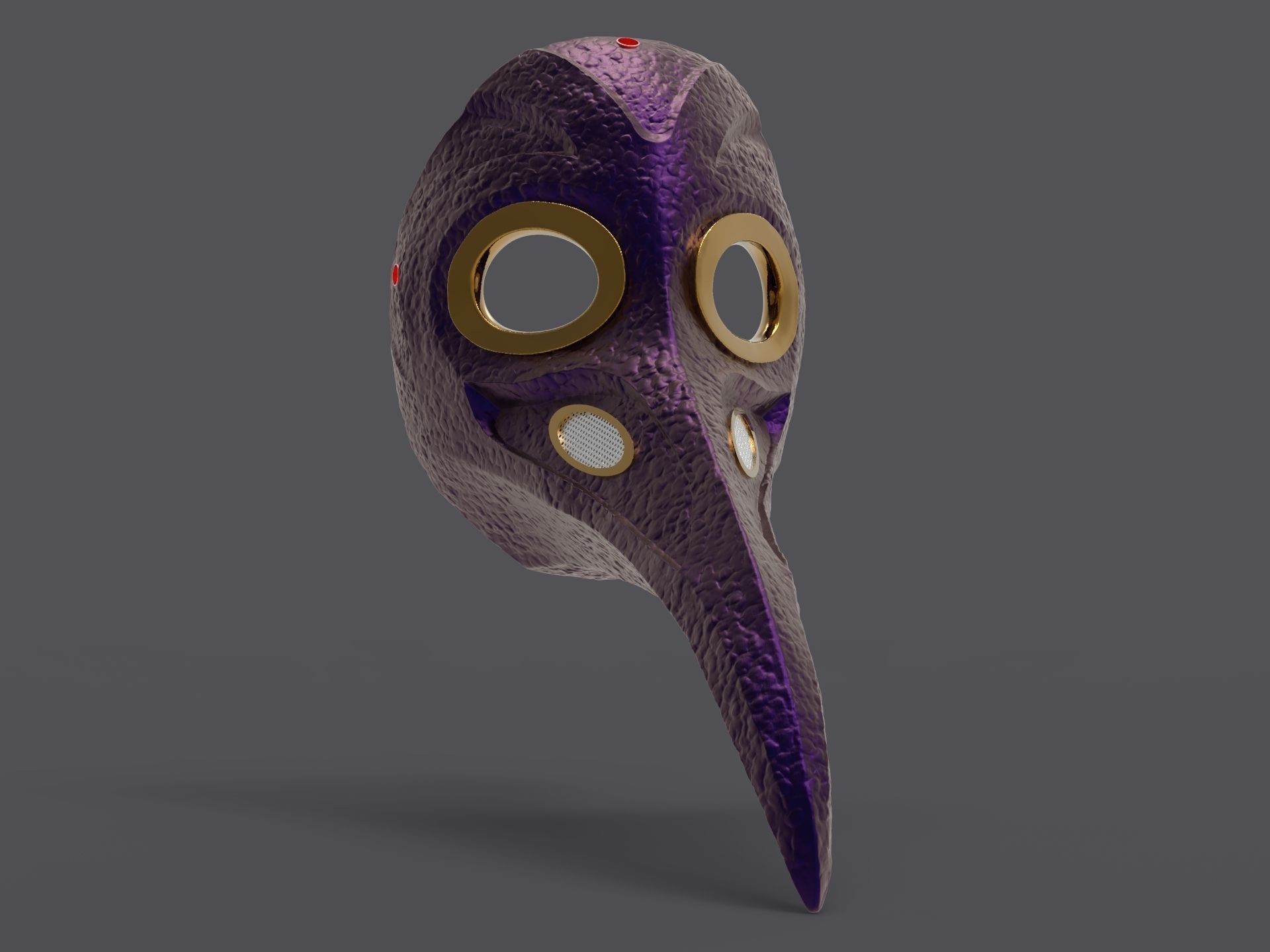Plague doctor mask 3D print model 3D print model_26