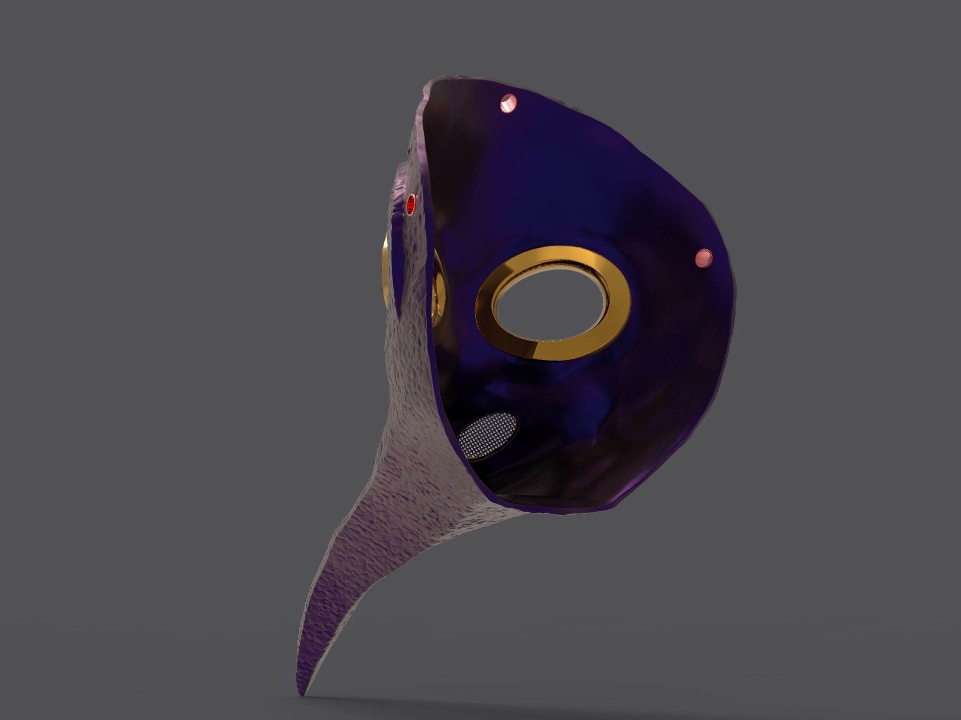 Plague doctor mask 3D print model 3D print model_16