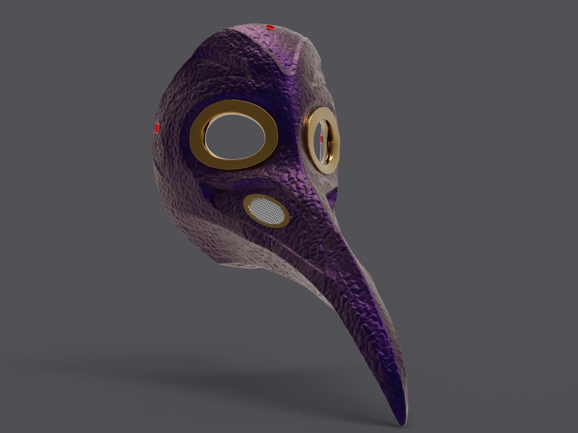 Plague doctor mask 3D print model 3D print model_25