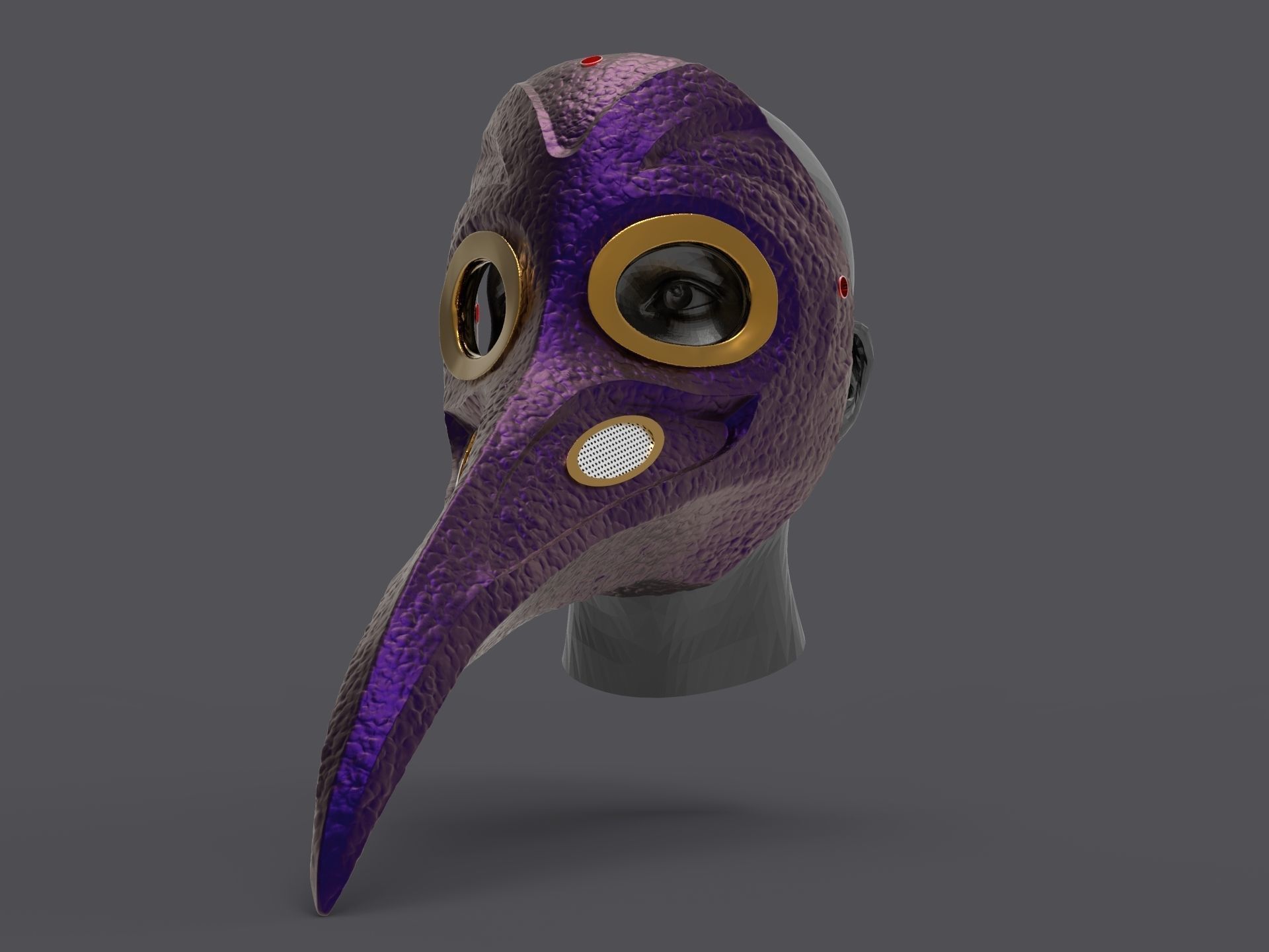 Plague doctor mask 3D print model 3D print model_7
