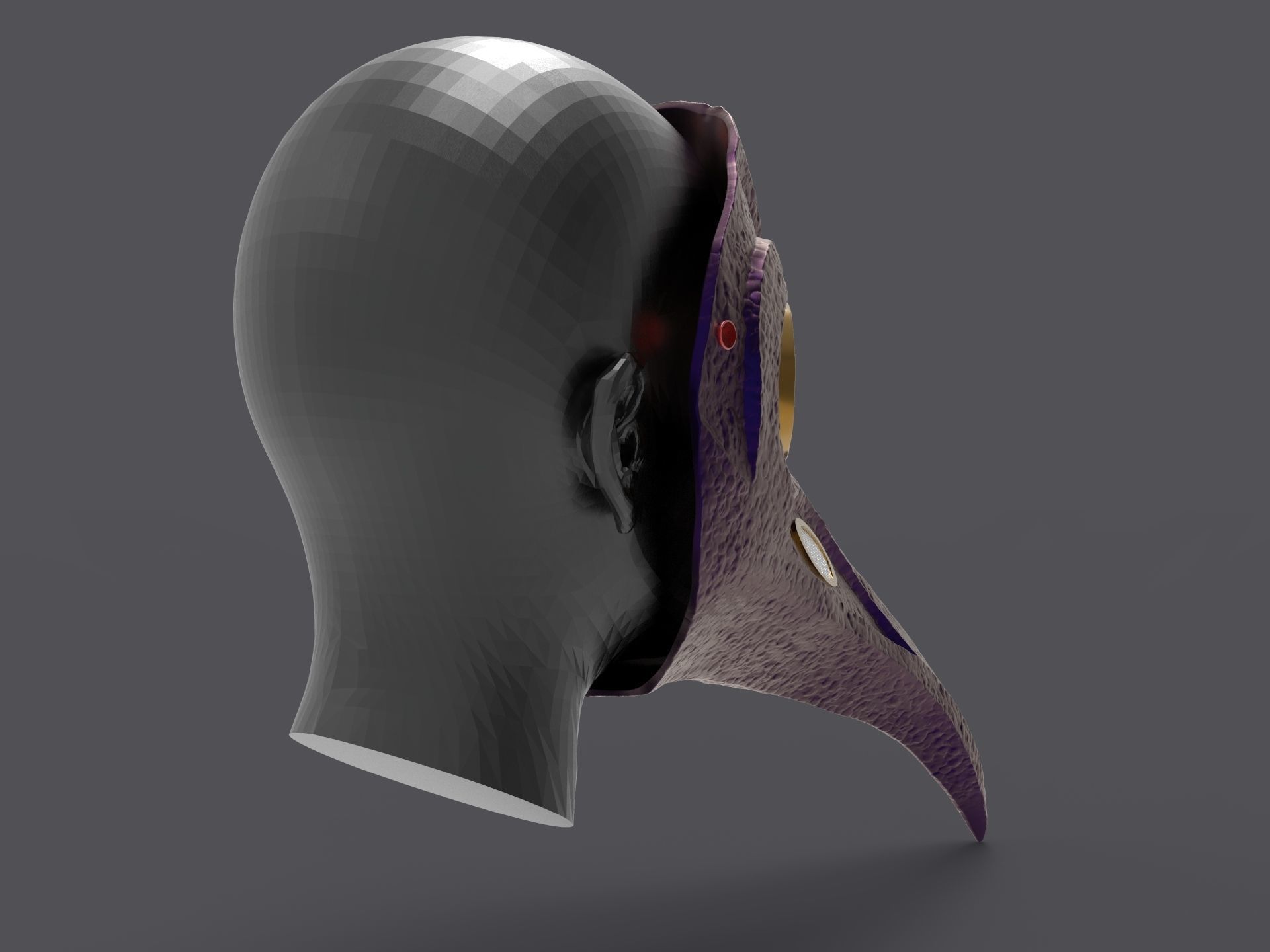 Plague doctor mask 3D print model 3D print model_9