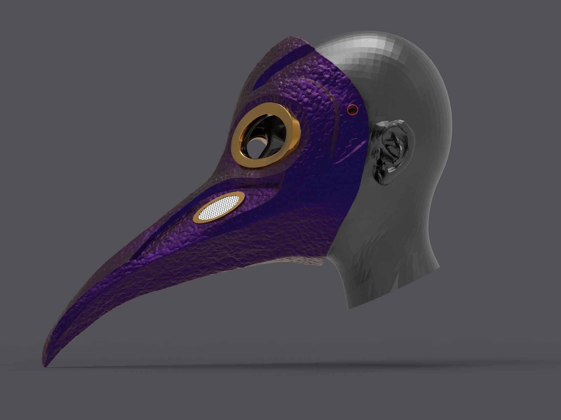 Plague doctor mask 3D print model 3D print model_1