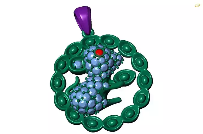 mouse pendant 3D print model