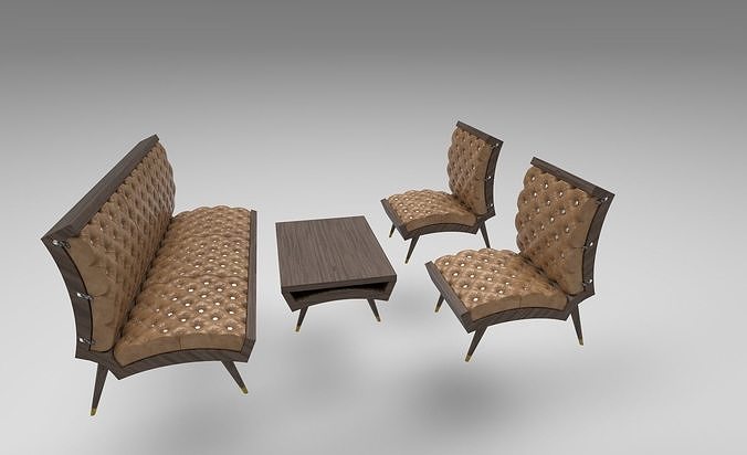  salon furniture set 3D model