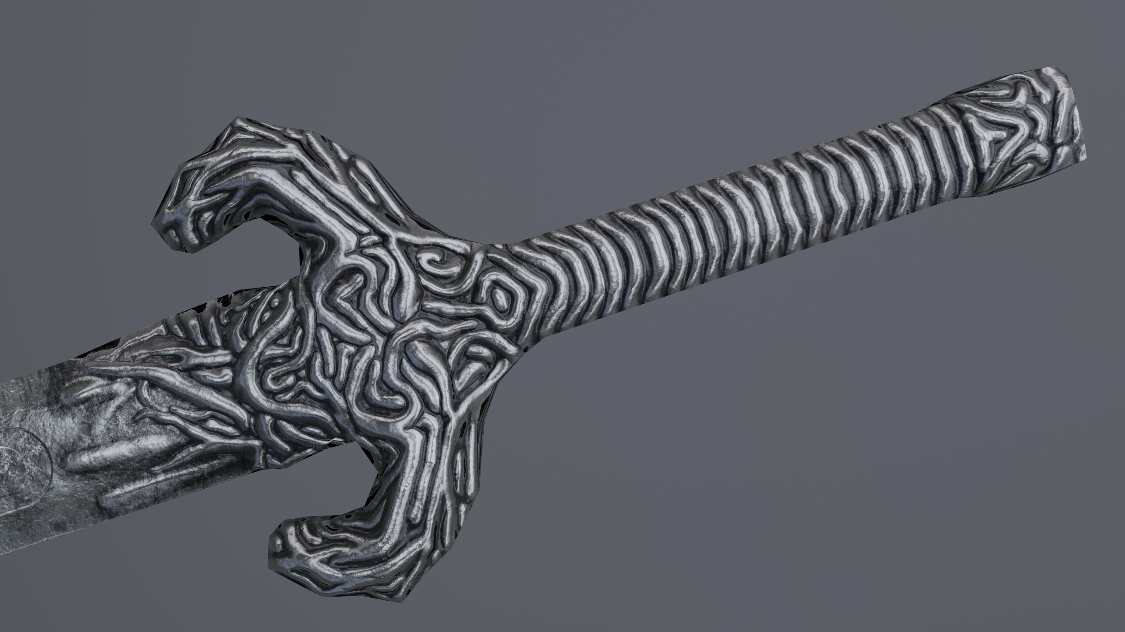 Sword 09 Low-poly 3D model_4