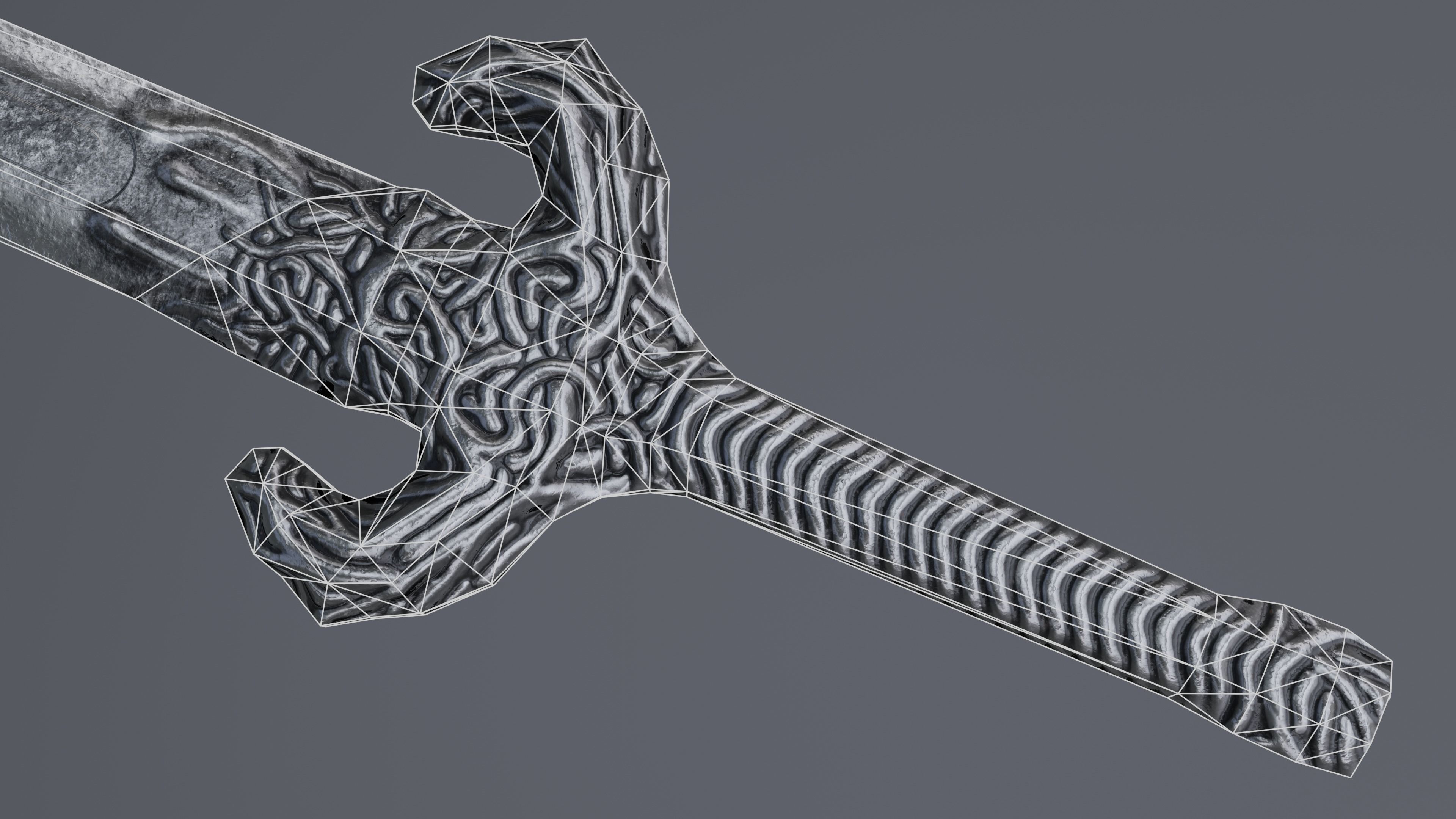 Sword 09 Low-poly 3D model_10