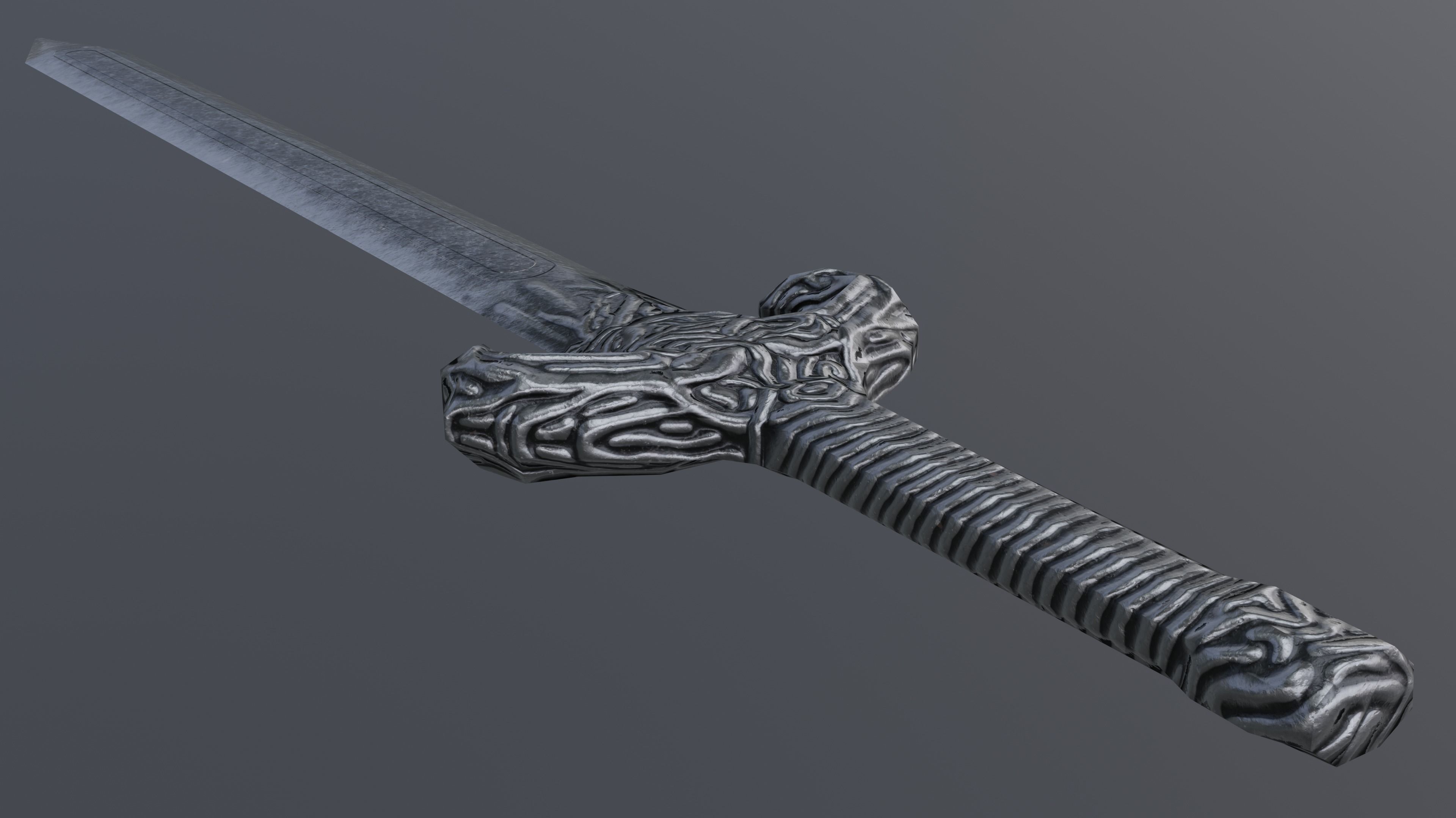 Sword 09 Low-poly 3D model_5