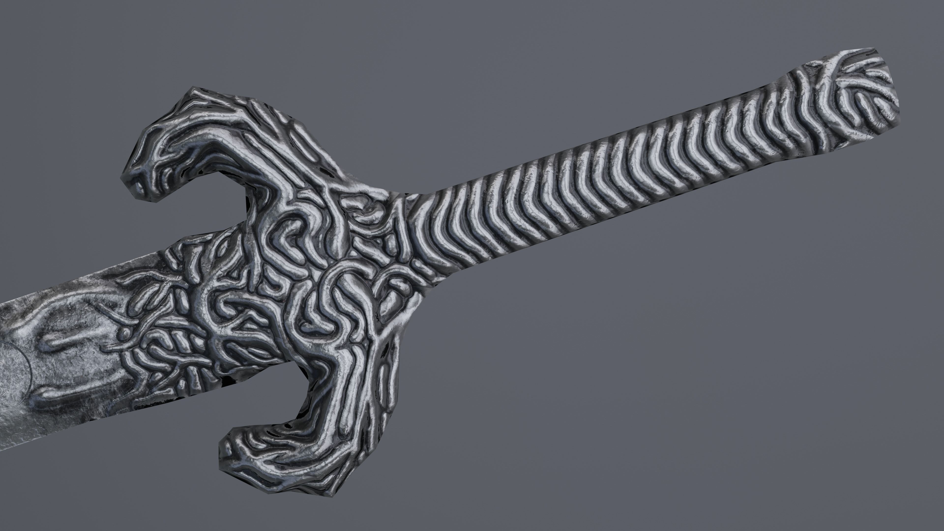 Sword 09 Low-poly 3D model_3