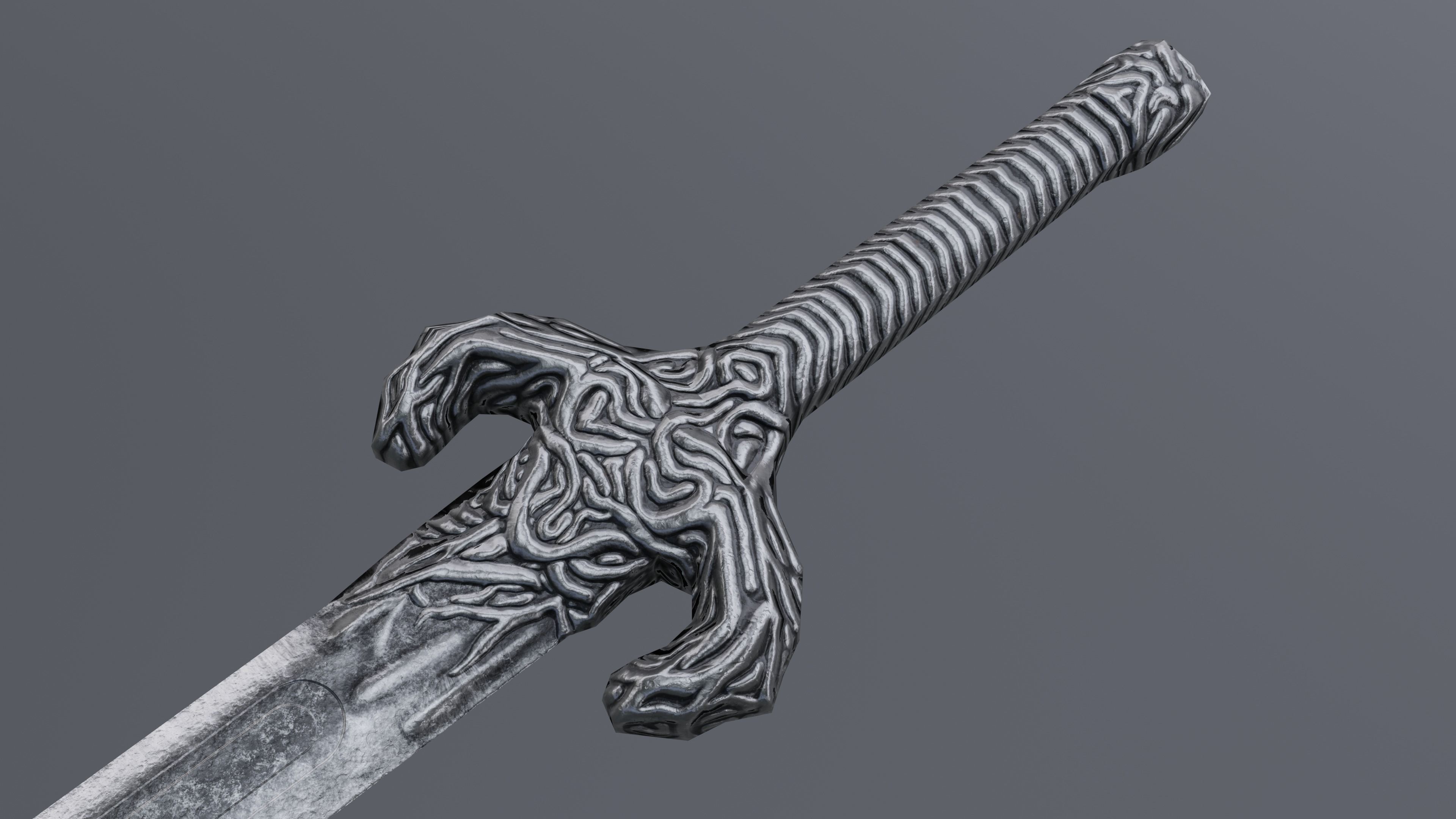 Sword 09 Low-poly 3D model_6