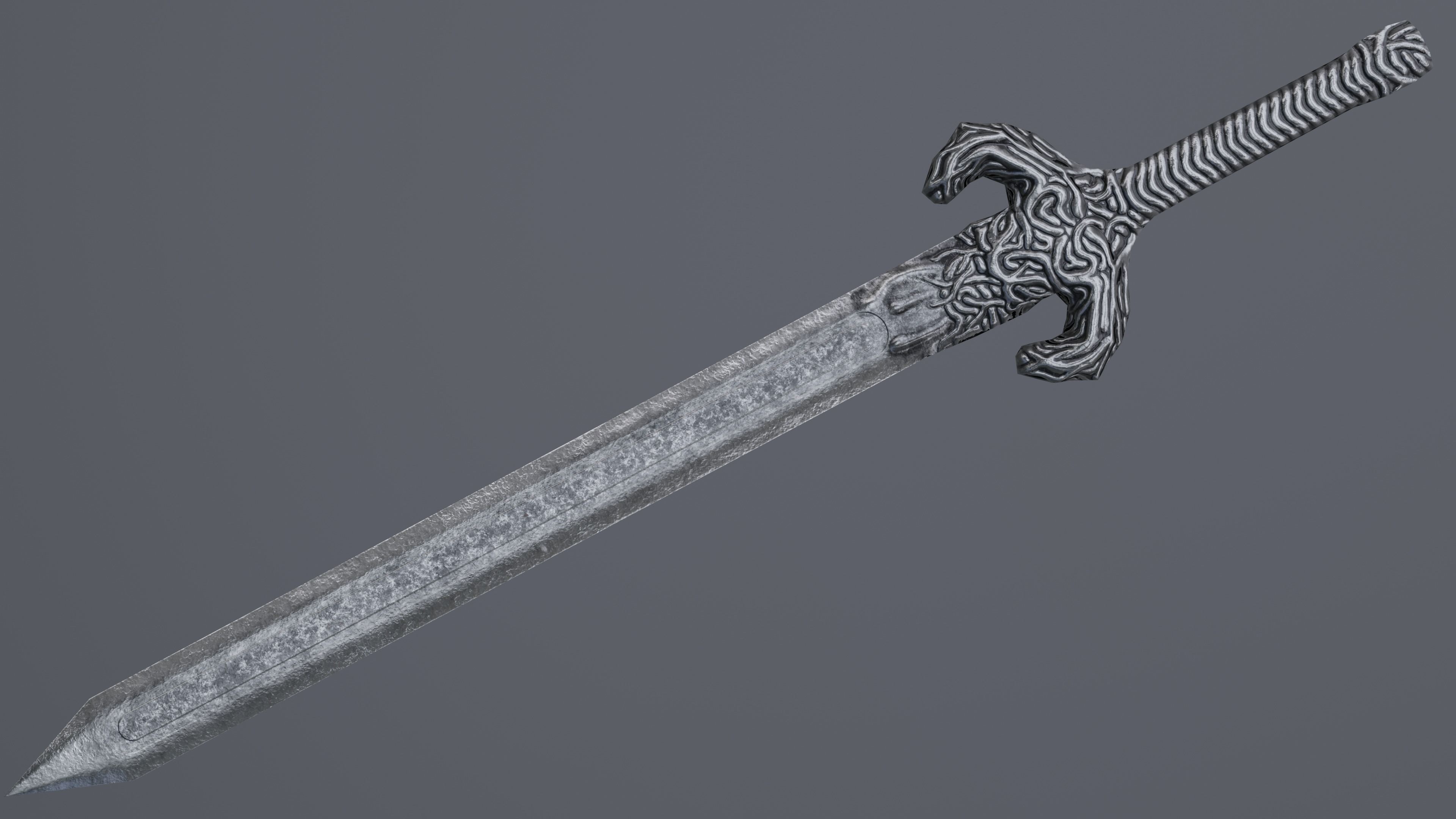 Sword 09 Low-poly 3D model_1