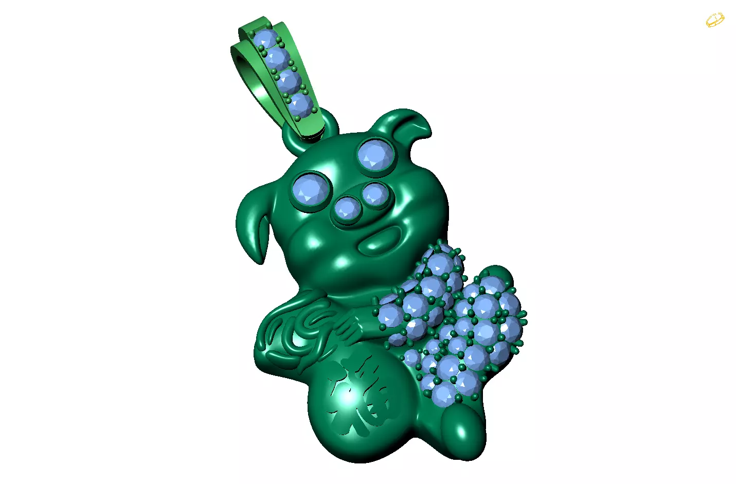Pig pendant 3D print model