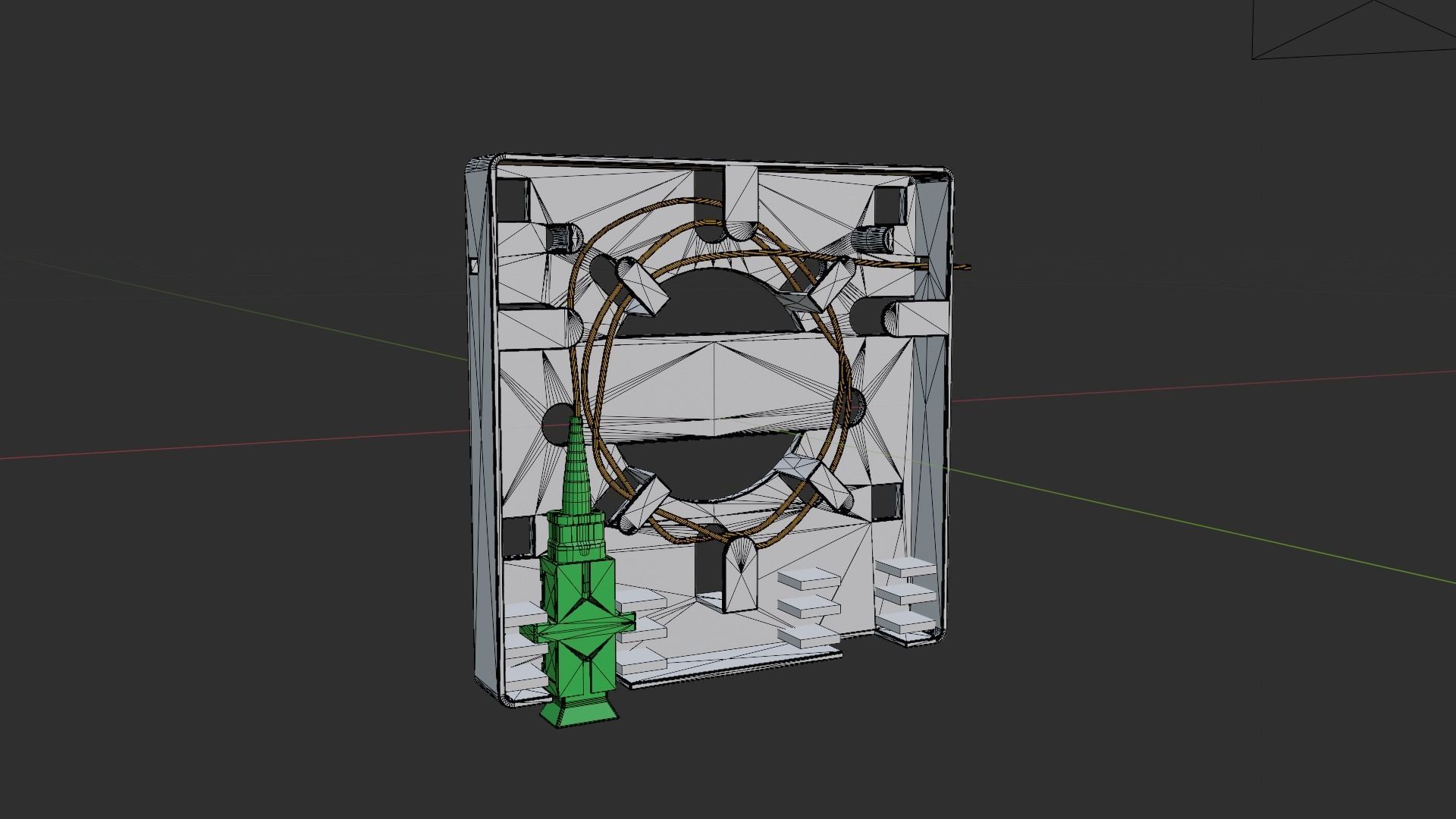 Fiber optic line termination box 3D model_4