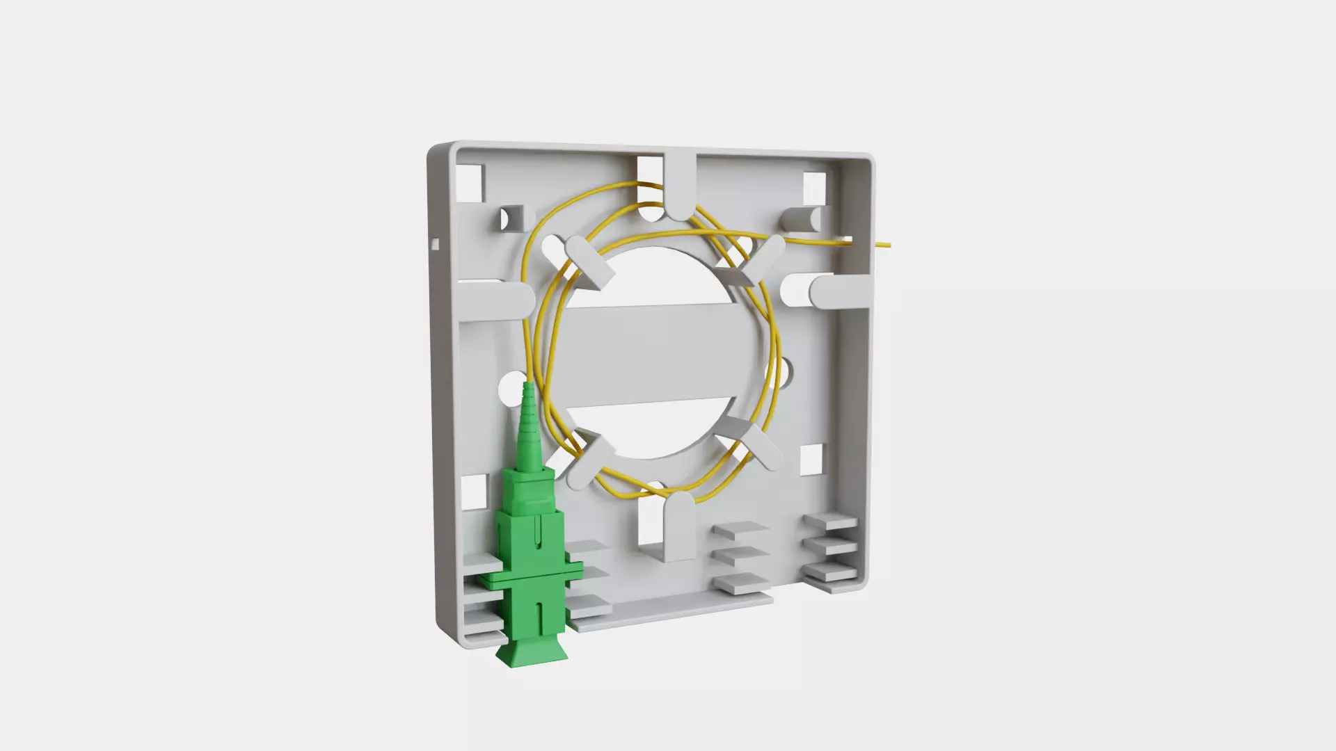 Fiber optic line termination box 3D model_0