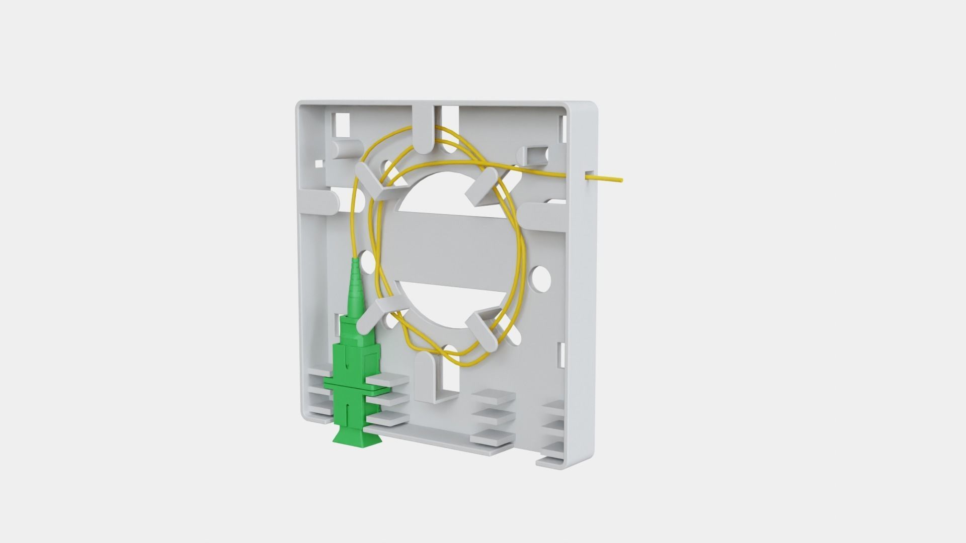 Fiber optic line termination box 3D model_1