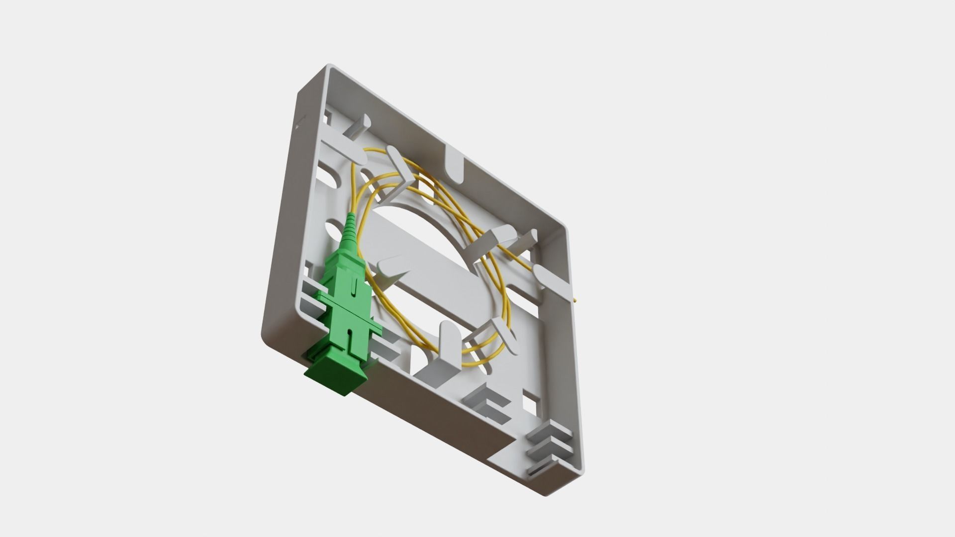 Fiber optic line termination box 3D model_2