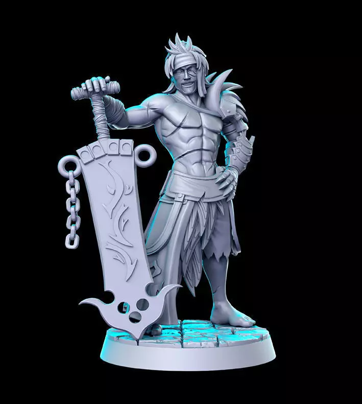 Jecht Final Fantasy 32mm Pre-supported 3D print model_0