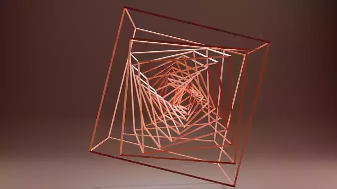 Wire Cube 3D model