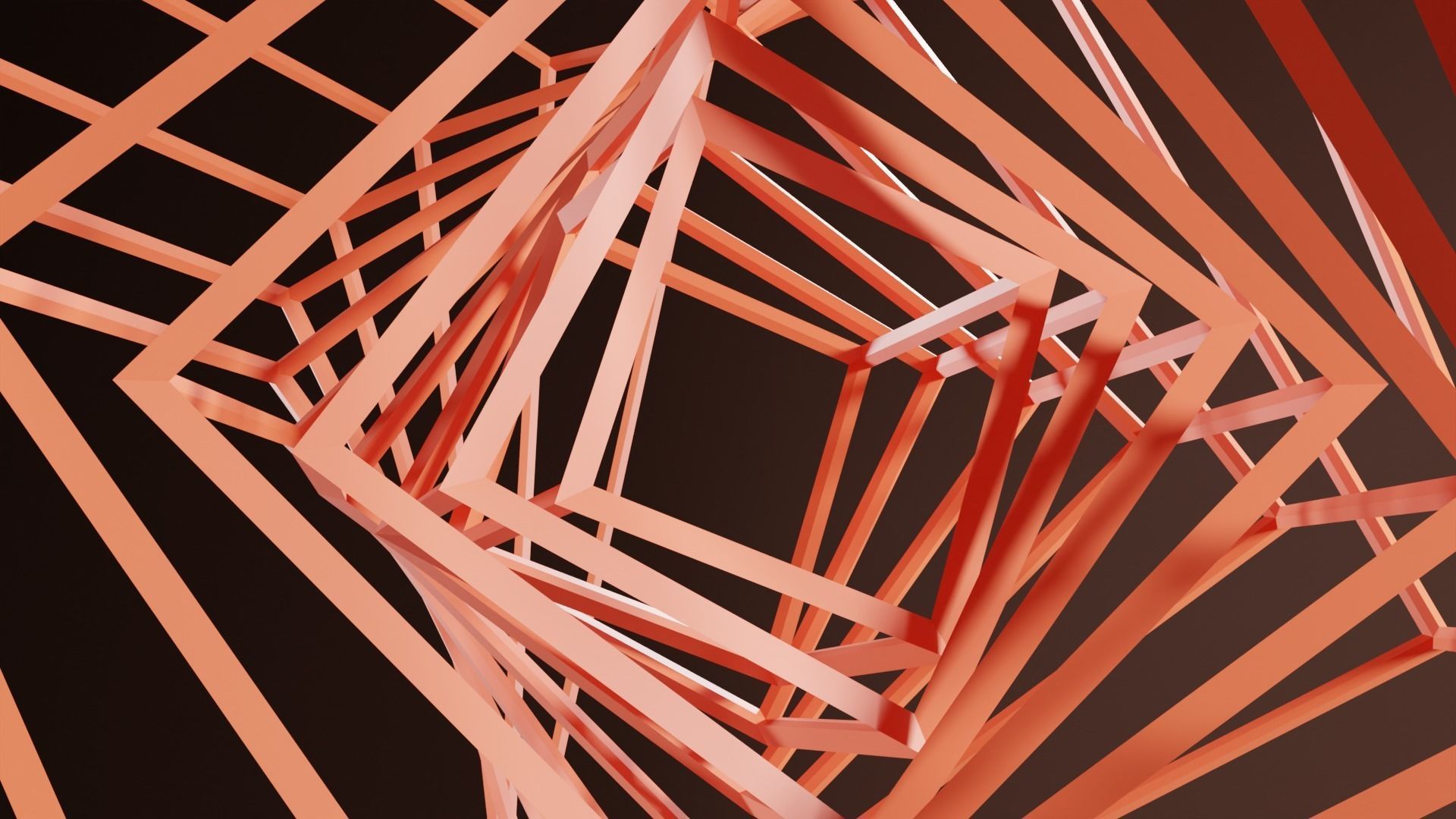 Wire Cube 3D model_3